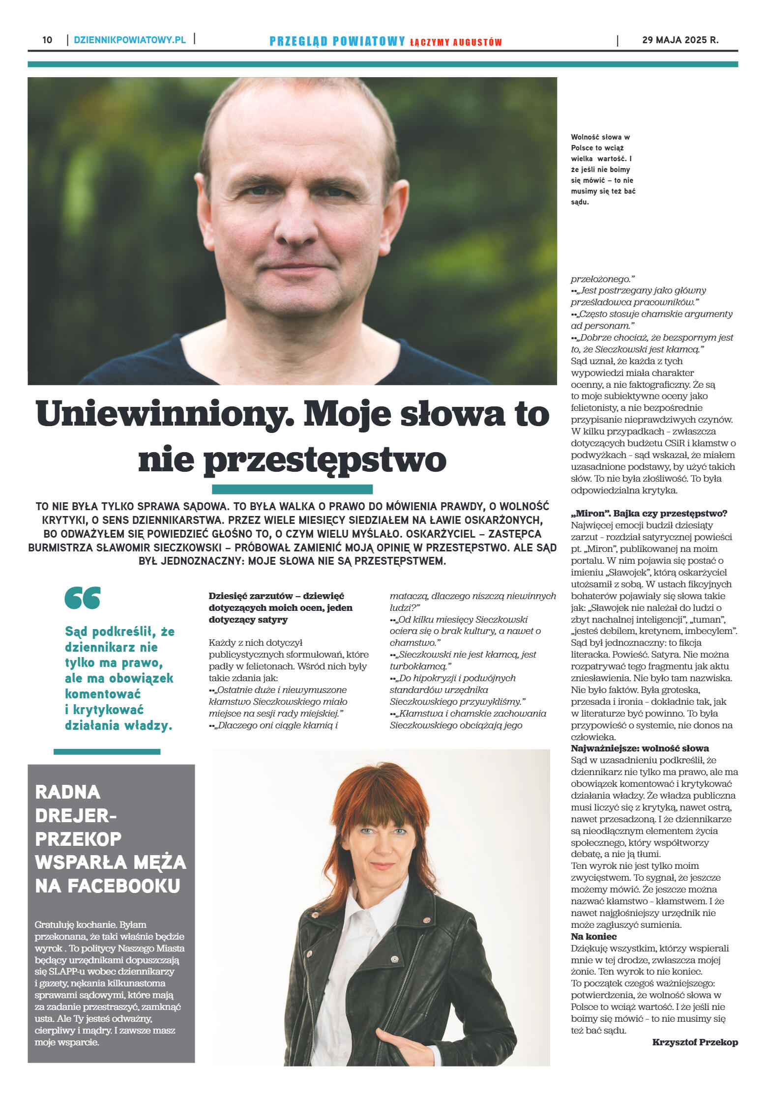 Miesięcznik Przegląd Powiatowy nr 5 z dnia 29 maja - strona 10