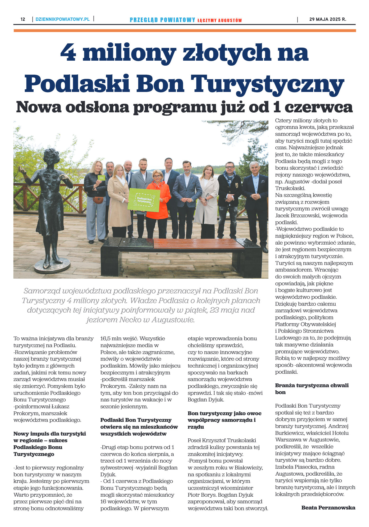Miesięcznik Przegląd Powiatowy nr 5 z dnia 29 maja - strona 12