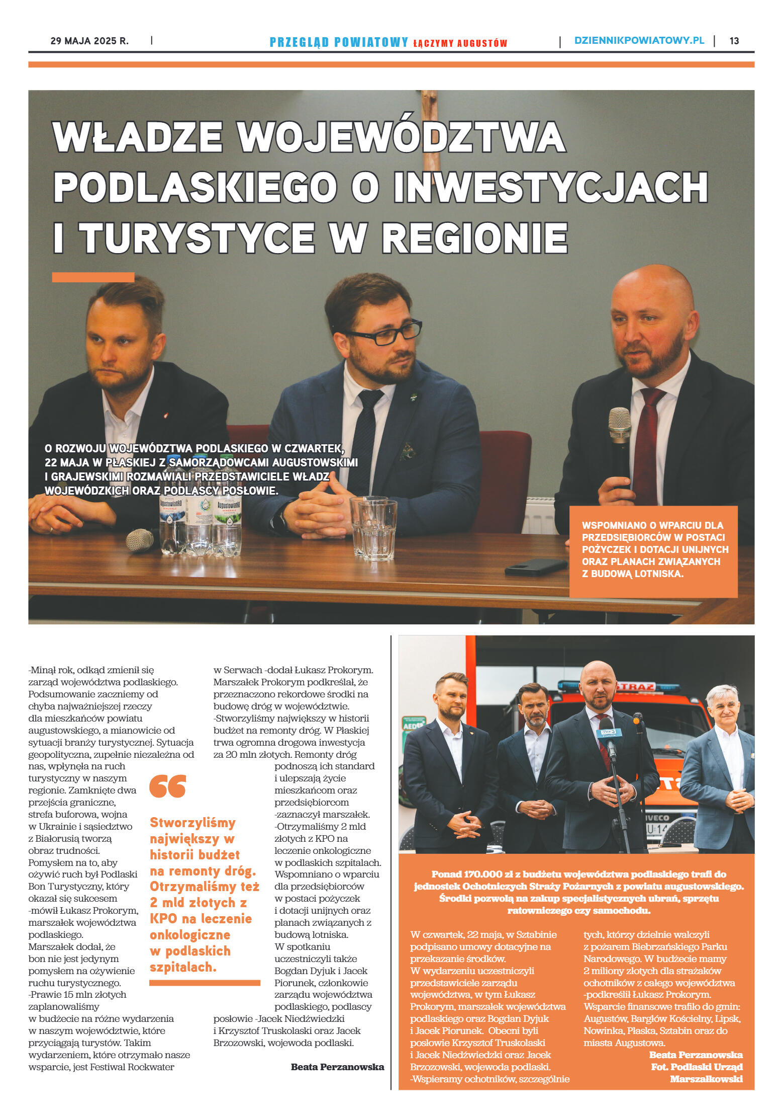 Miesięcznik Przegląd Powiatowy nr 5 z dnia 29 maja - strona 13