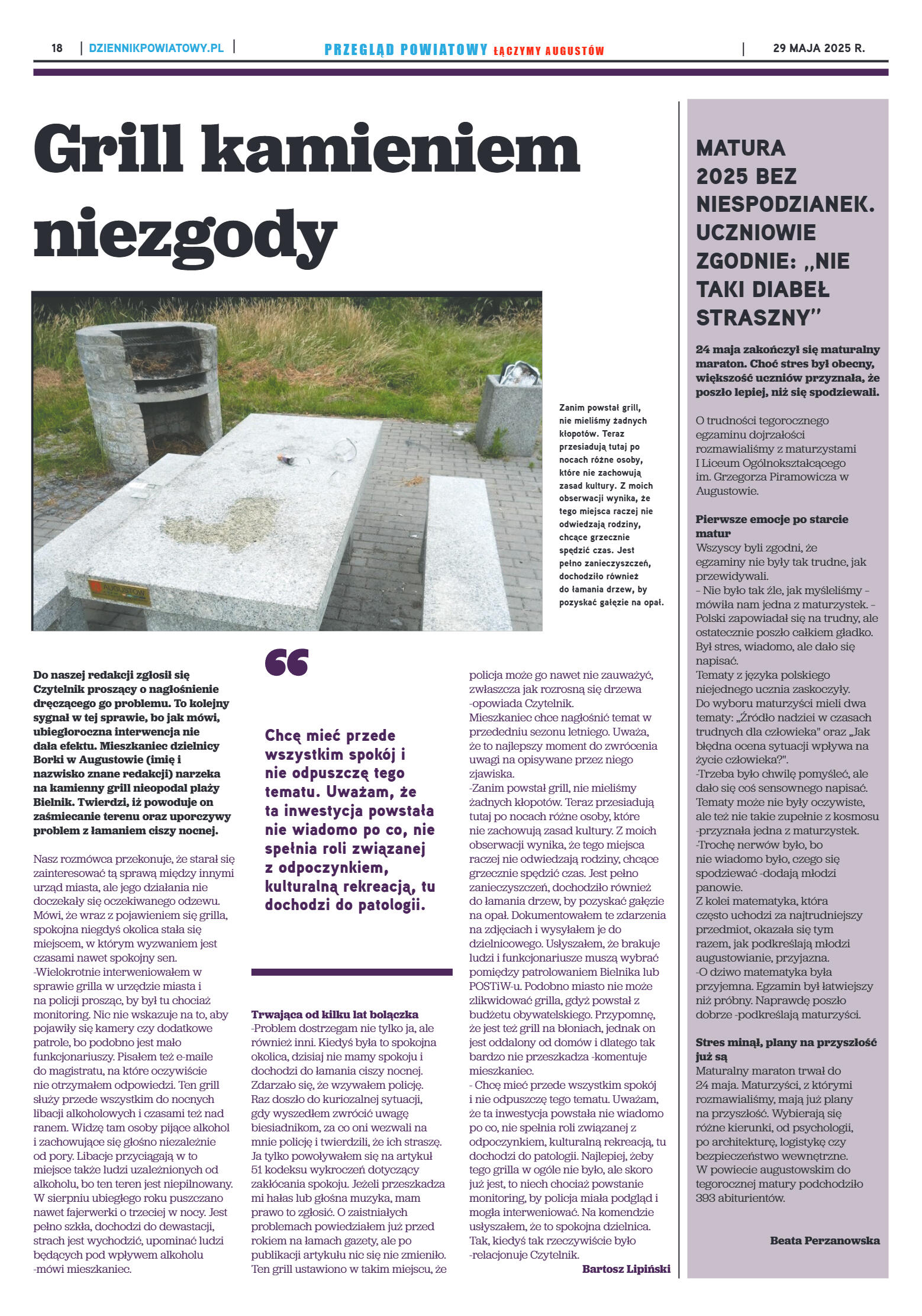 Miesięcznik Przegląd Powiatowy nr 5 z dnia 29 maja - strona 18