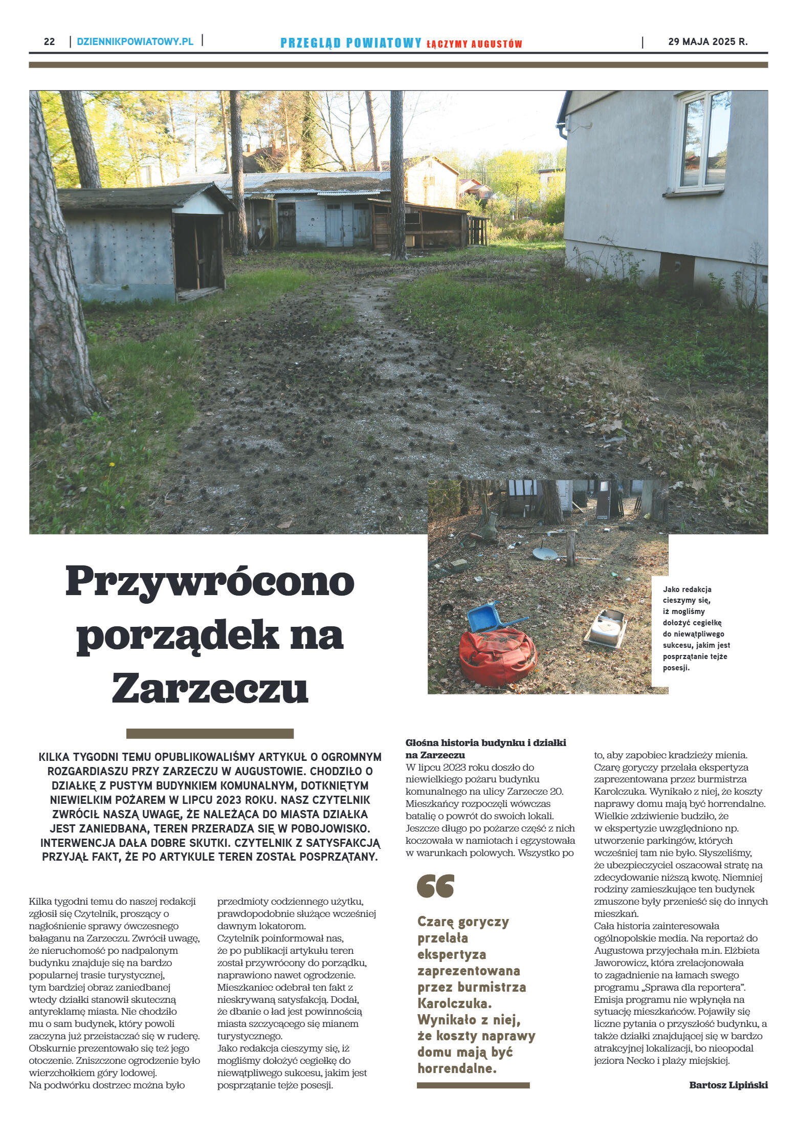Miesięcznik Przegląd Powiatowy nr 5 z dnia 29 maja - strona 22