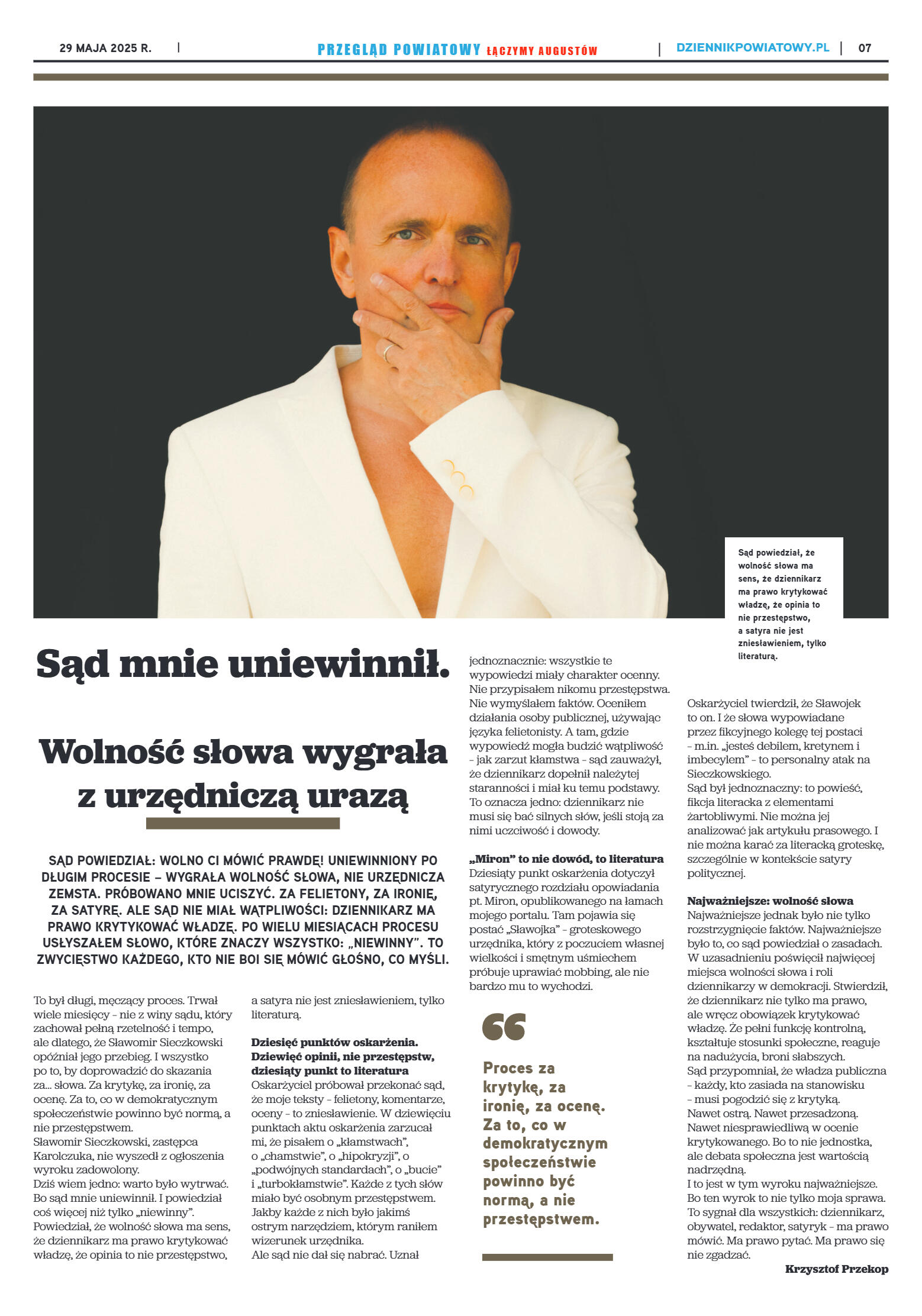 Miesięcznik Przegląd Powiatowy nr 5 z dnia 29 maja - strona 7