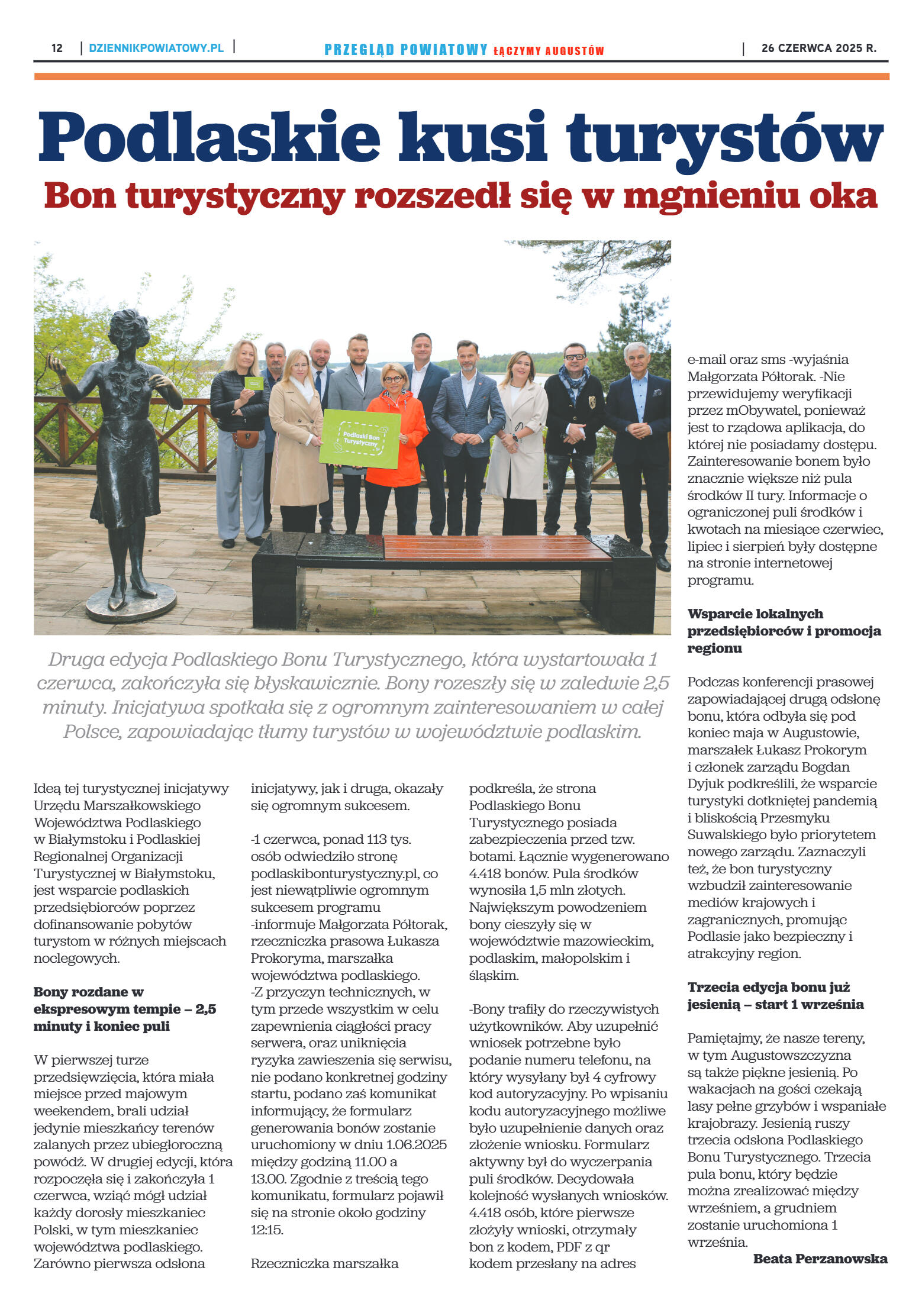 Miesięcznik Przegląd Powiatowy nr 6 z dnia 26 czer - strona 12