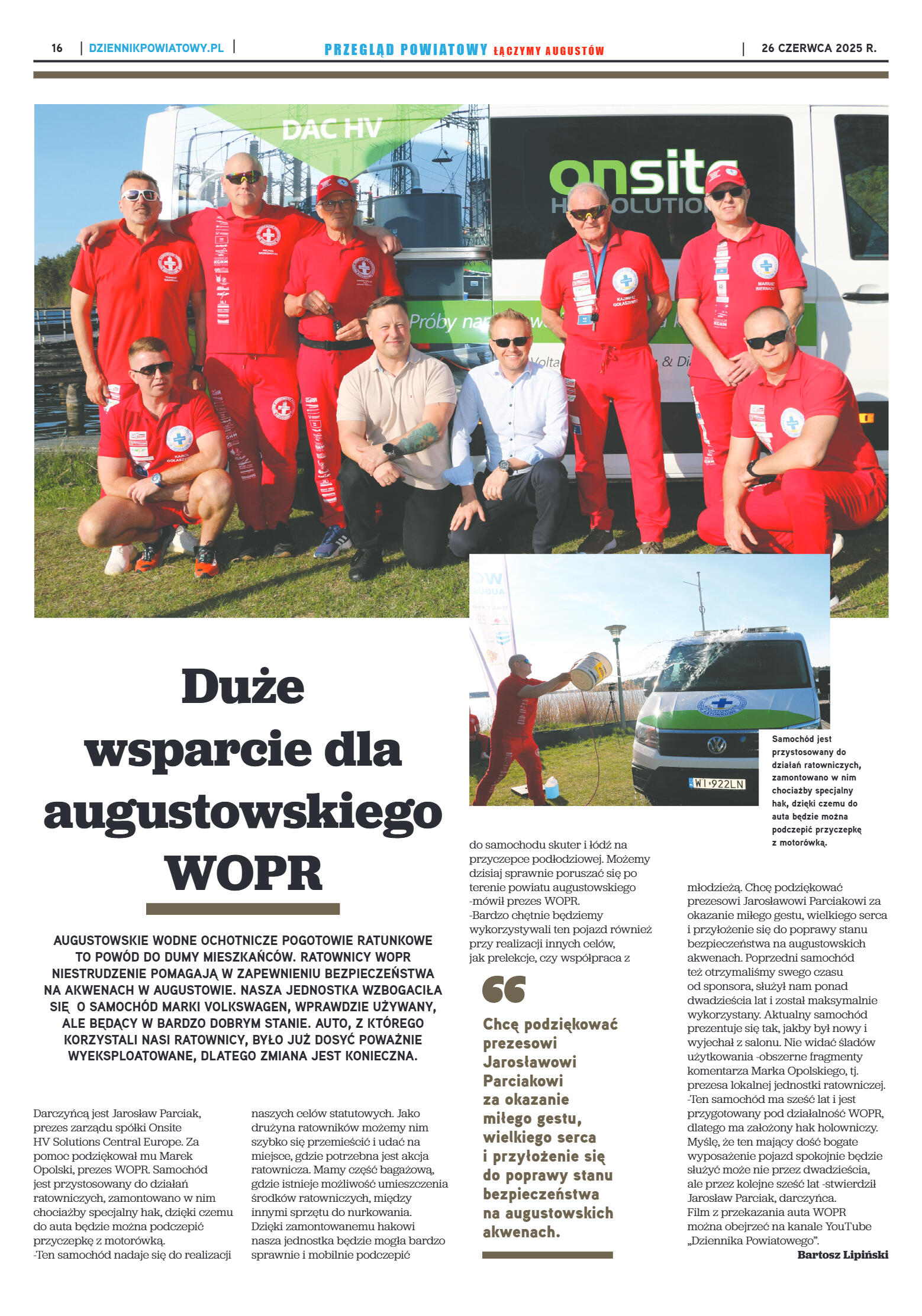 Miesięcznik Przegląd Powiatowy nr 6 z dnia 26 czer - strona 16