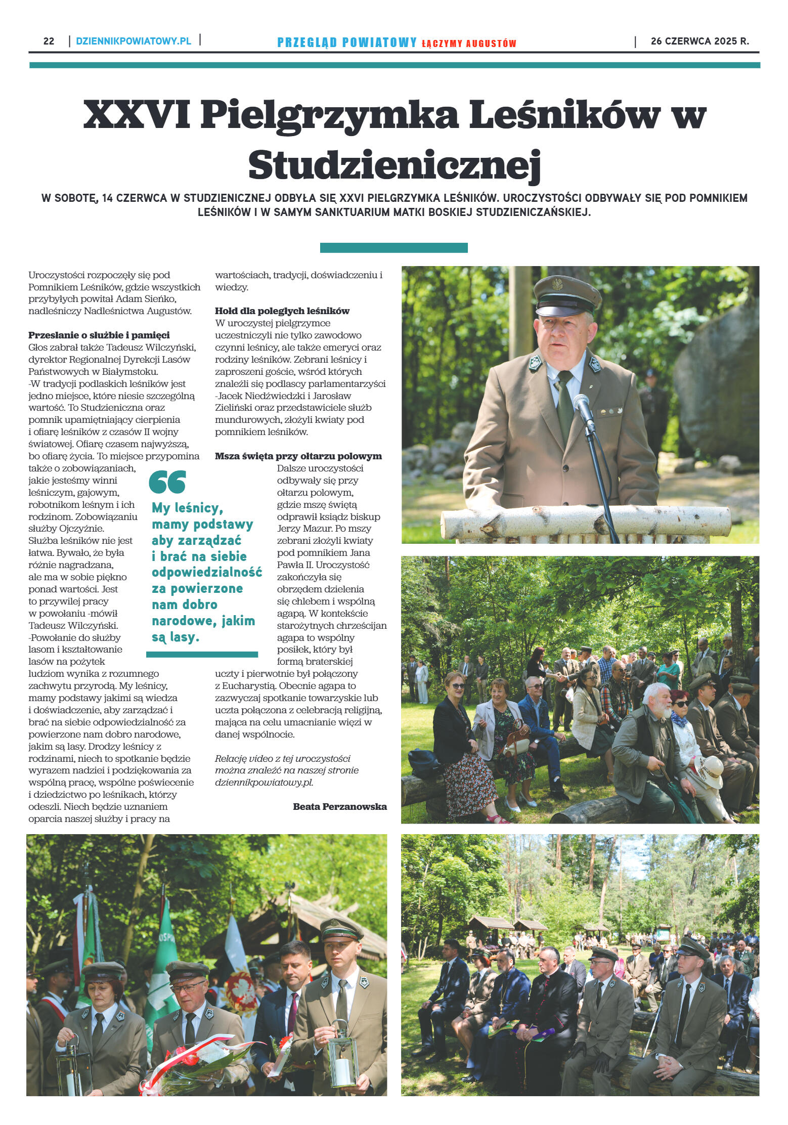 Miesięcznik Przegląd Powiatowy nr 6 z dnia 26 czer - strona 22