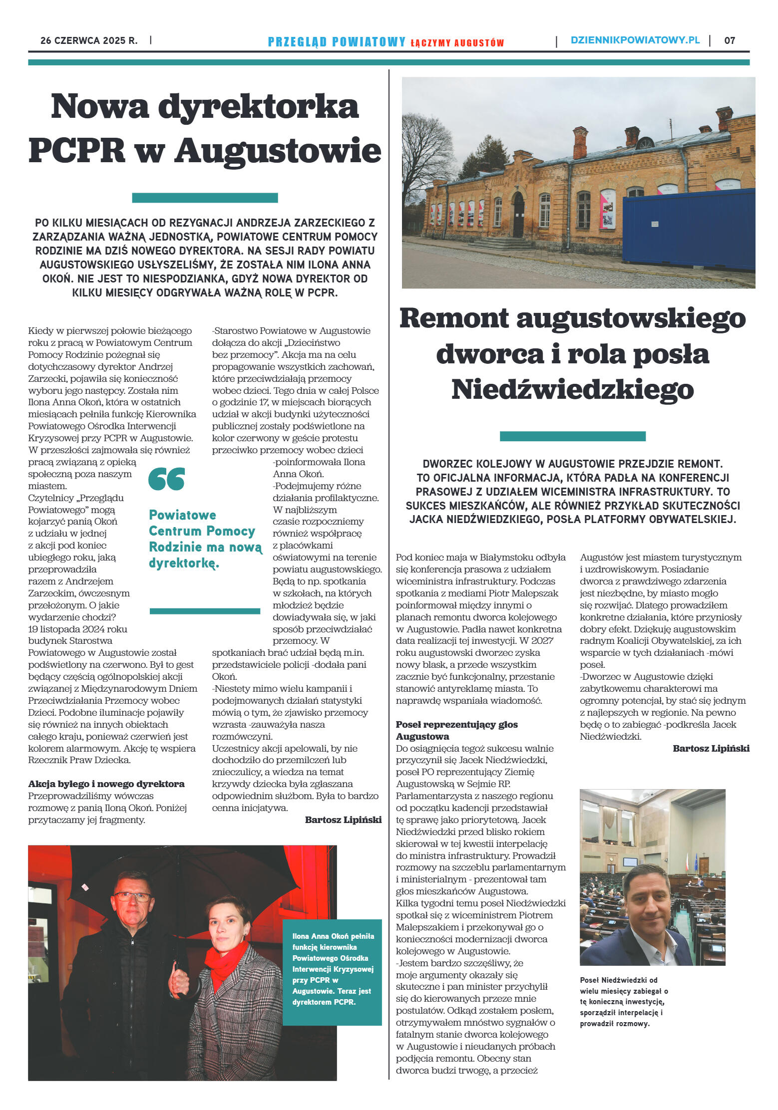 Miesięcznik Przegląd Powiatowy nr 6 z dnia 26 czer - strona 7