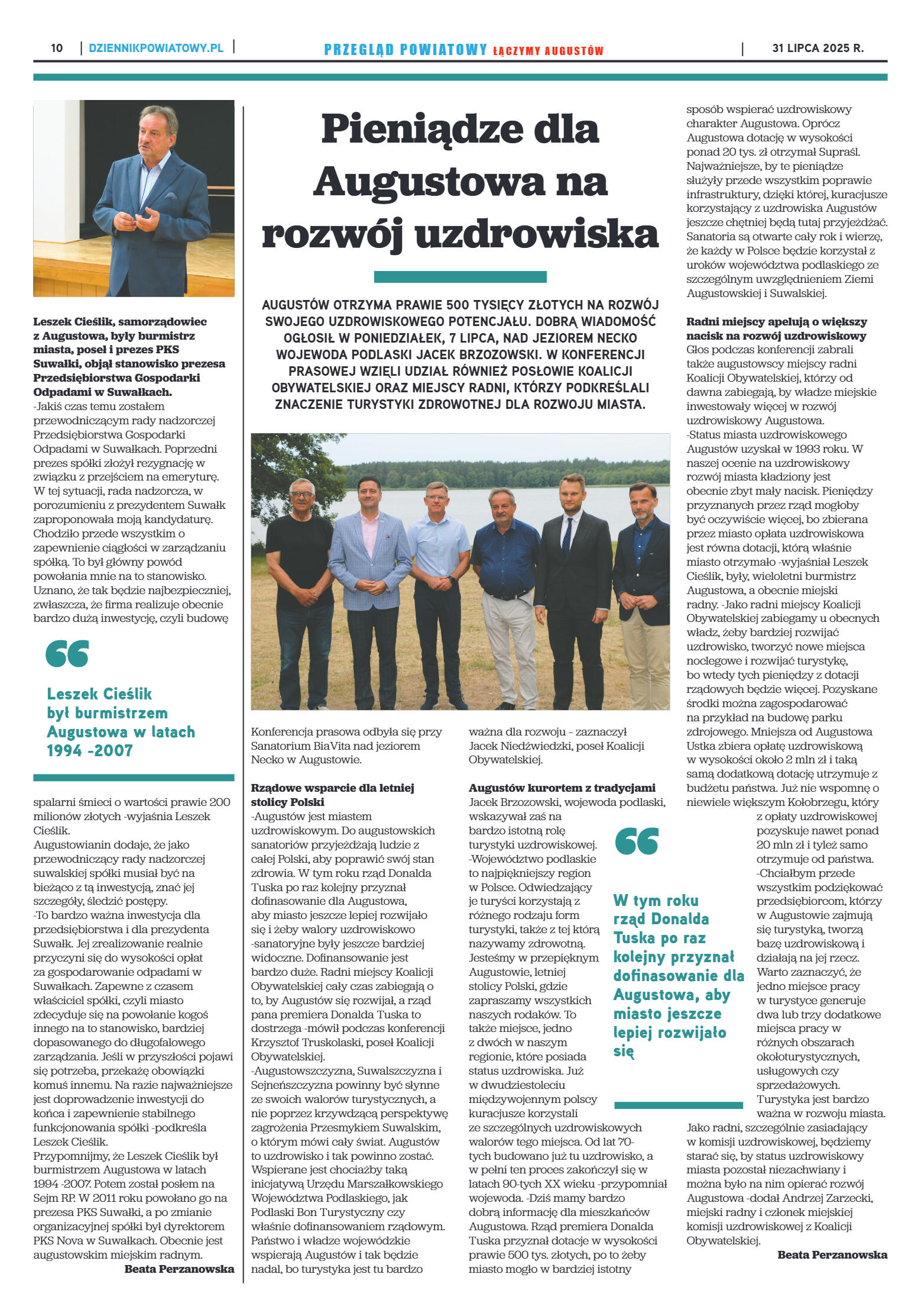 Miesięcznik Przegląd Powiatowy nr 7 z dnia 31 lipc - strona 10