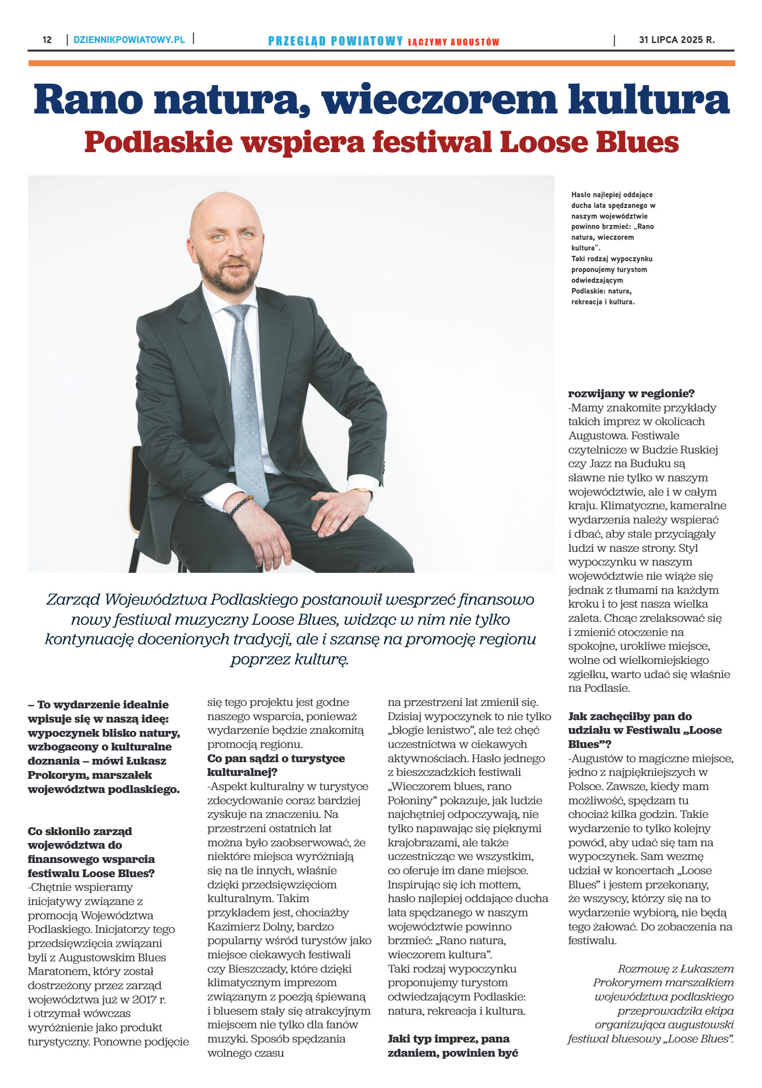 Miesięcznik Przegląd Powiatowy nr 7 z dnia 31 lipc - strona 12