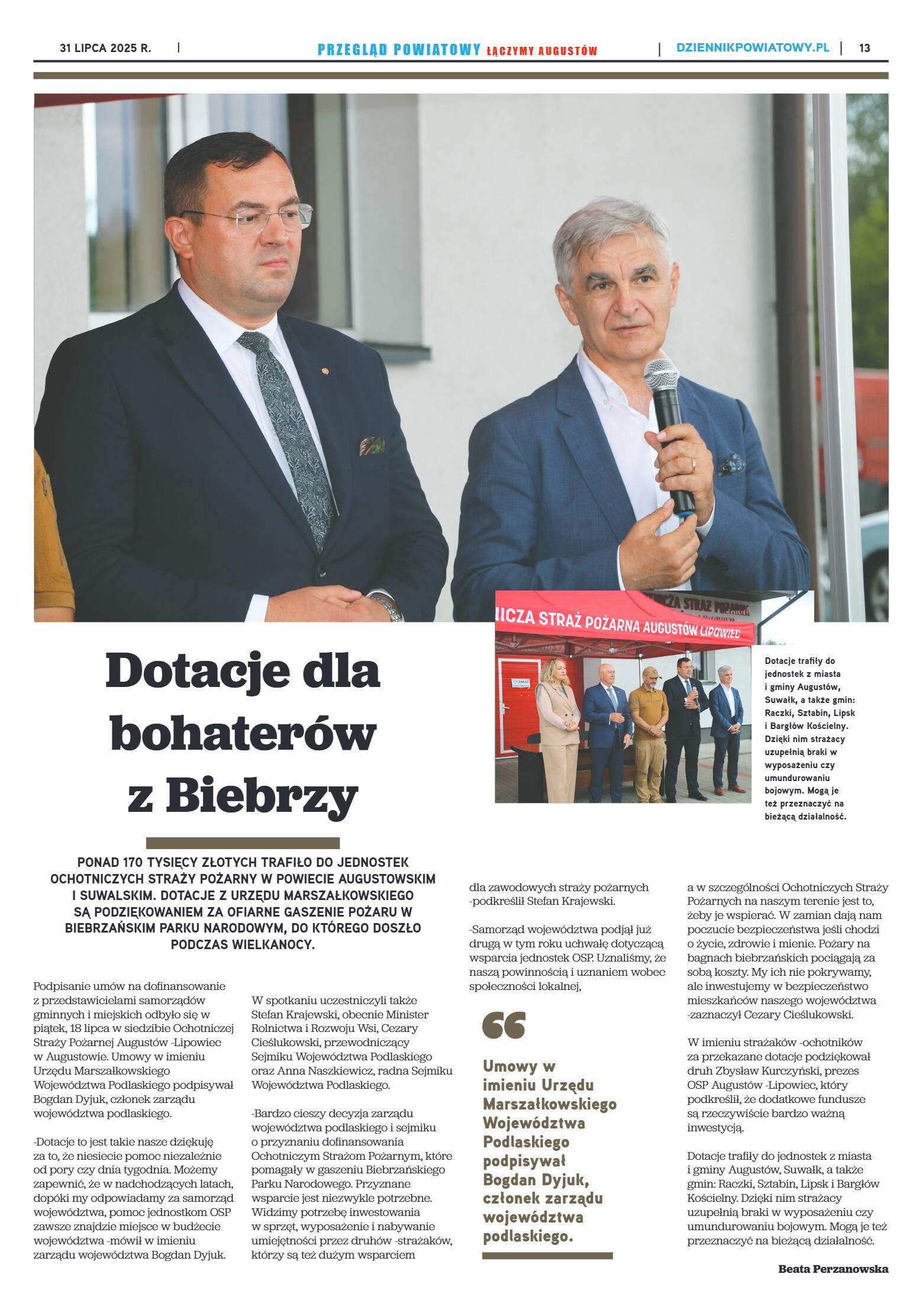 Miesięcznik Przegląd Powiatowy nr 7 z dnia 31 lipc - strona 13