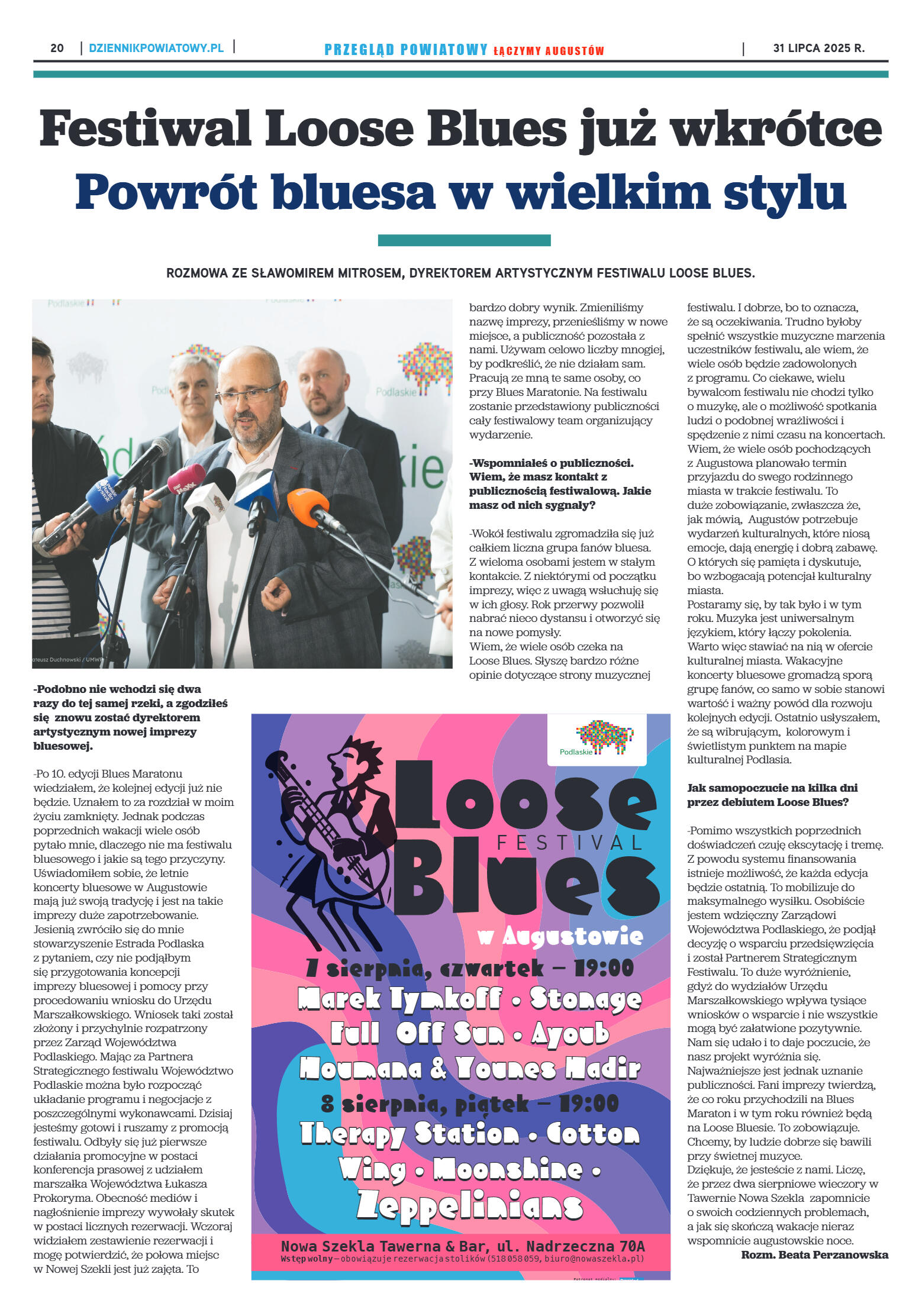 Miesięcznik Przegląd Powiatowy nr 7 z dnia 31 lipc - strona 20