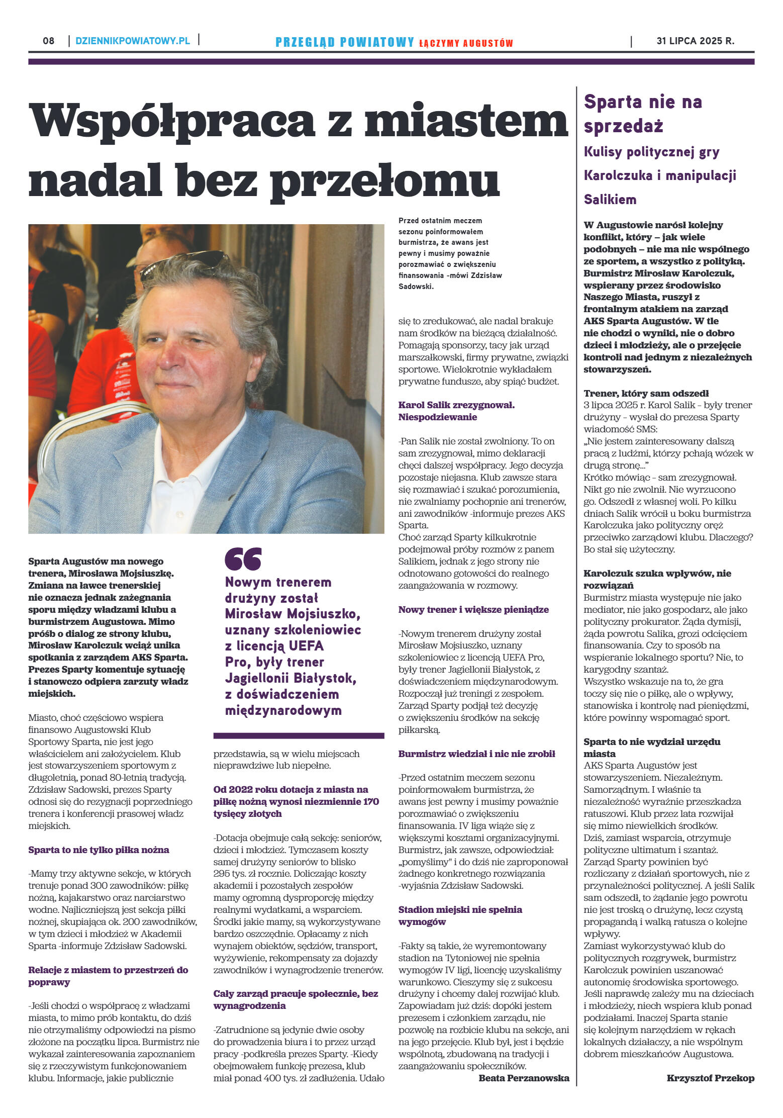 Miesięcznik Przegląd Powiatowy nr 7 z dnia 31 lipc - strona 8
