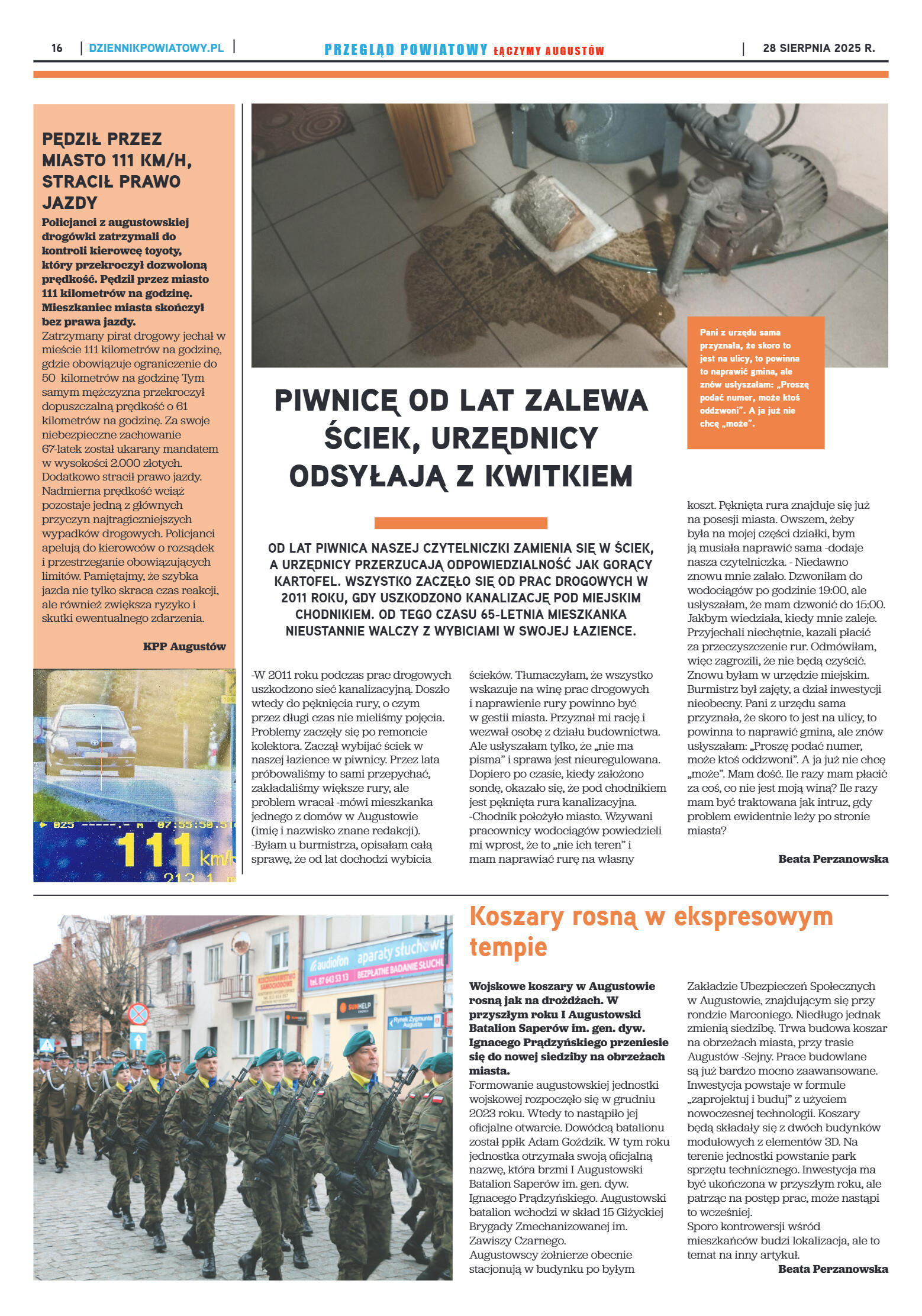 Miesięcznik Przegląd Powiatowy nr 8 z dnia 28 sier - strona 16