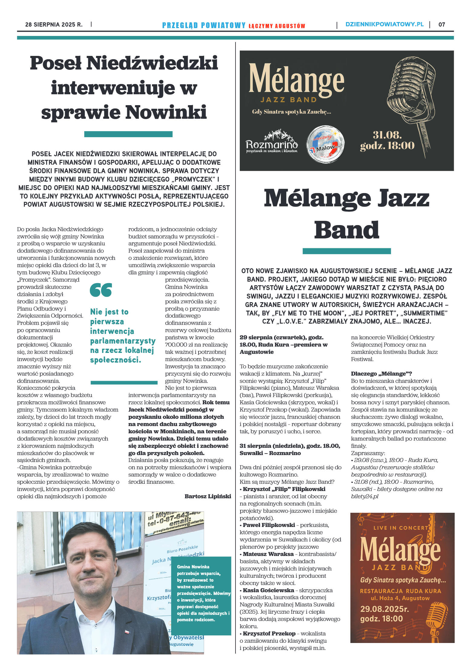 Miesięcznik Przegląd Powiatowy nr 8 z dnia 28 sier - strona 7