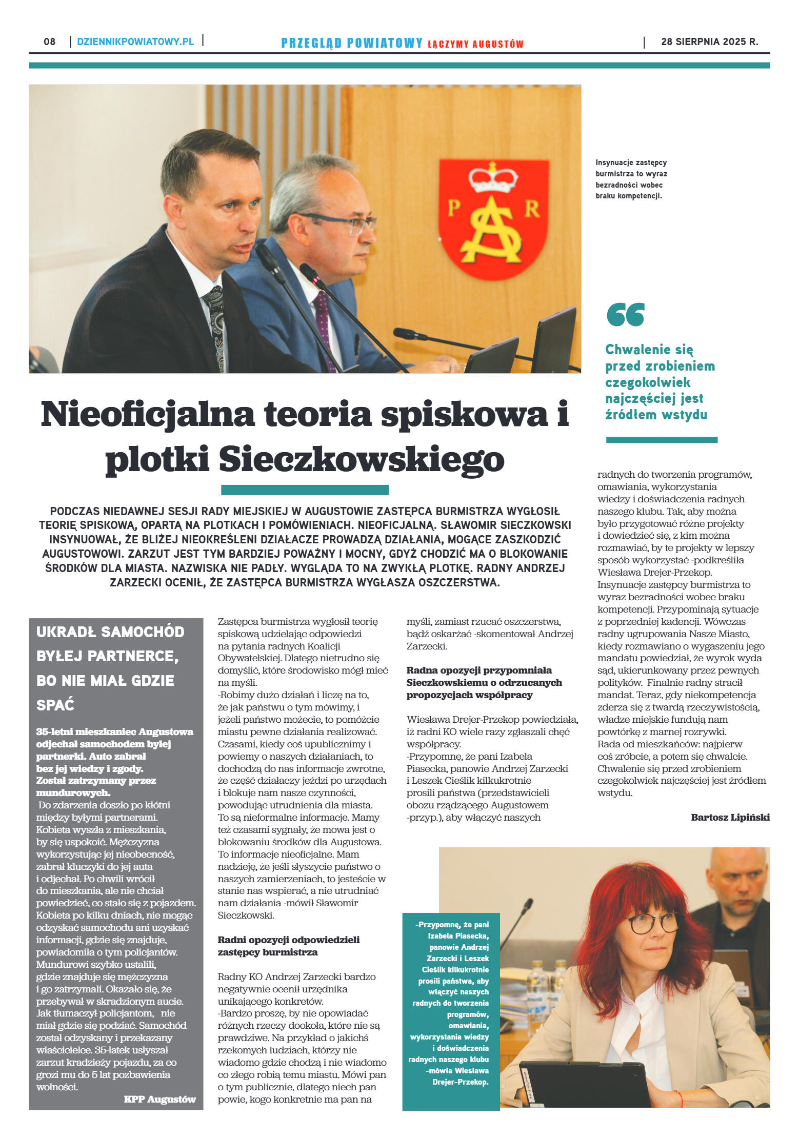 Miesięcznik Przegląd Powiatowy nr 8 z dnia 28 sier - strona 8