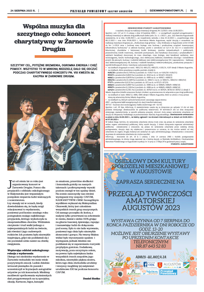 Wydanie Przeglądu Powiatowego nr 31/1155 z 24-08-2 - strona 15