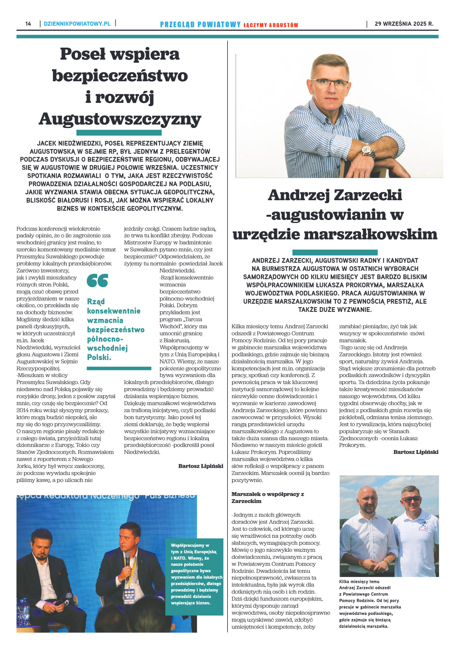 Miesięcznik Przegląd Powiatowy nr 9 z dnia 29 wrze - strona 14