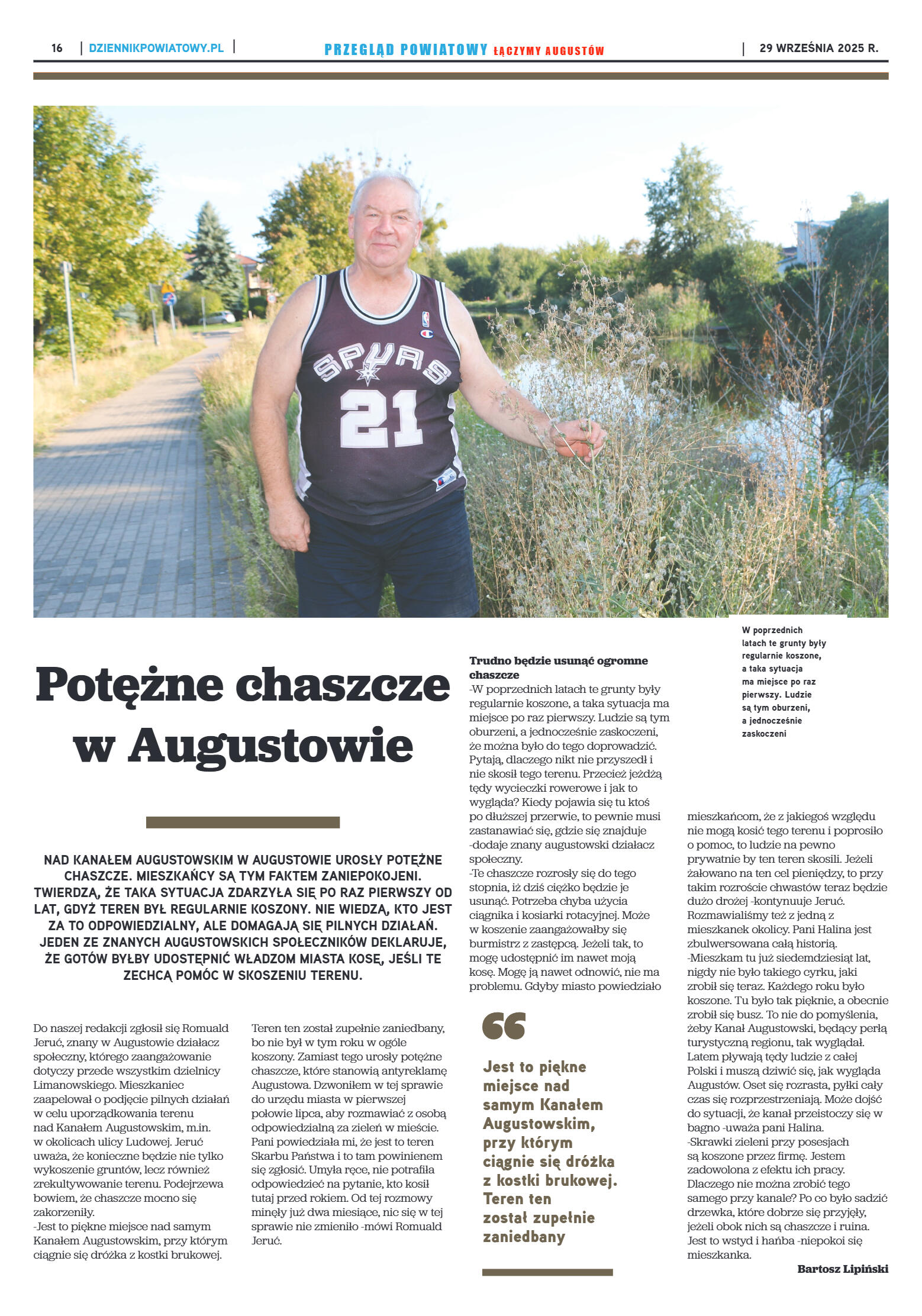 Miesięcznik Przegląd Powiatowy nr 9 z dnia 29 wrze - strona 16