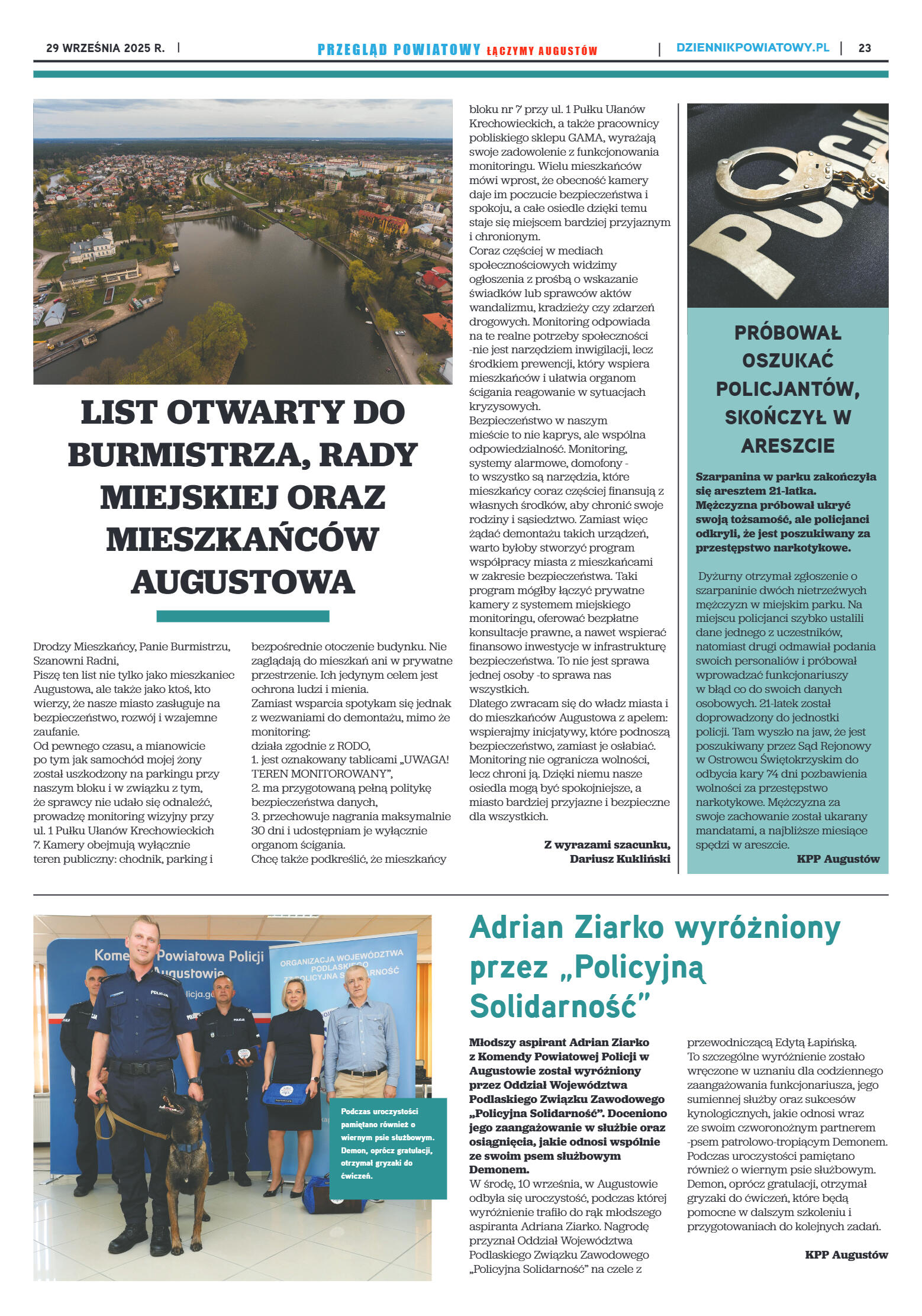 Miesięcznik Przegląd Powiatowy nr 9 z dnia 29 wrze - strona 23