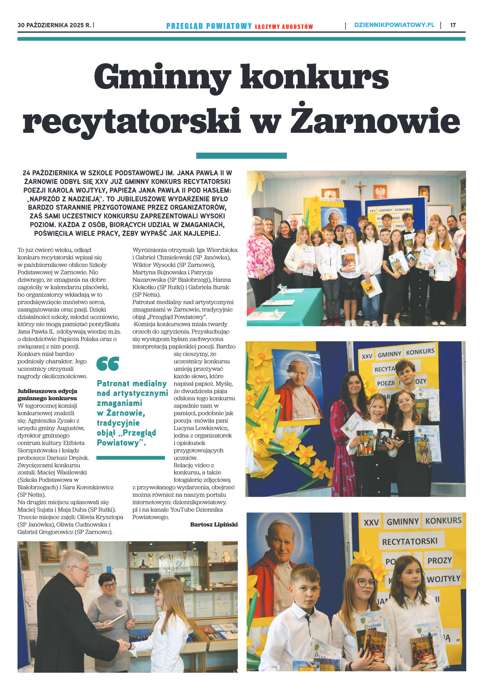 Miesięcznik Przegląd Powiatowy nr 10 z dnia 30 paź - strona 17