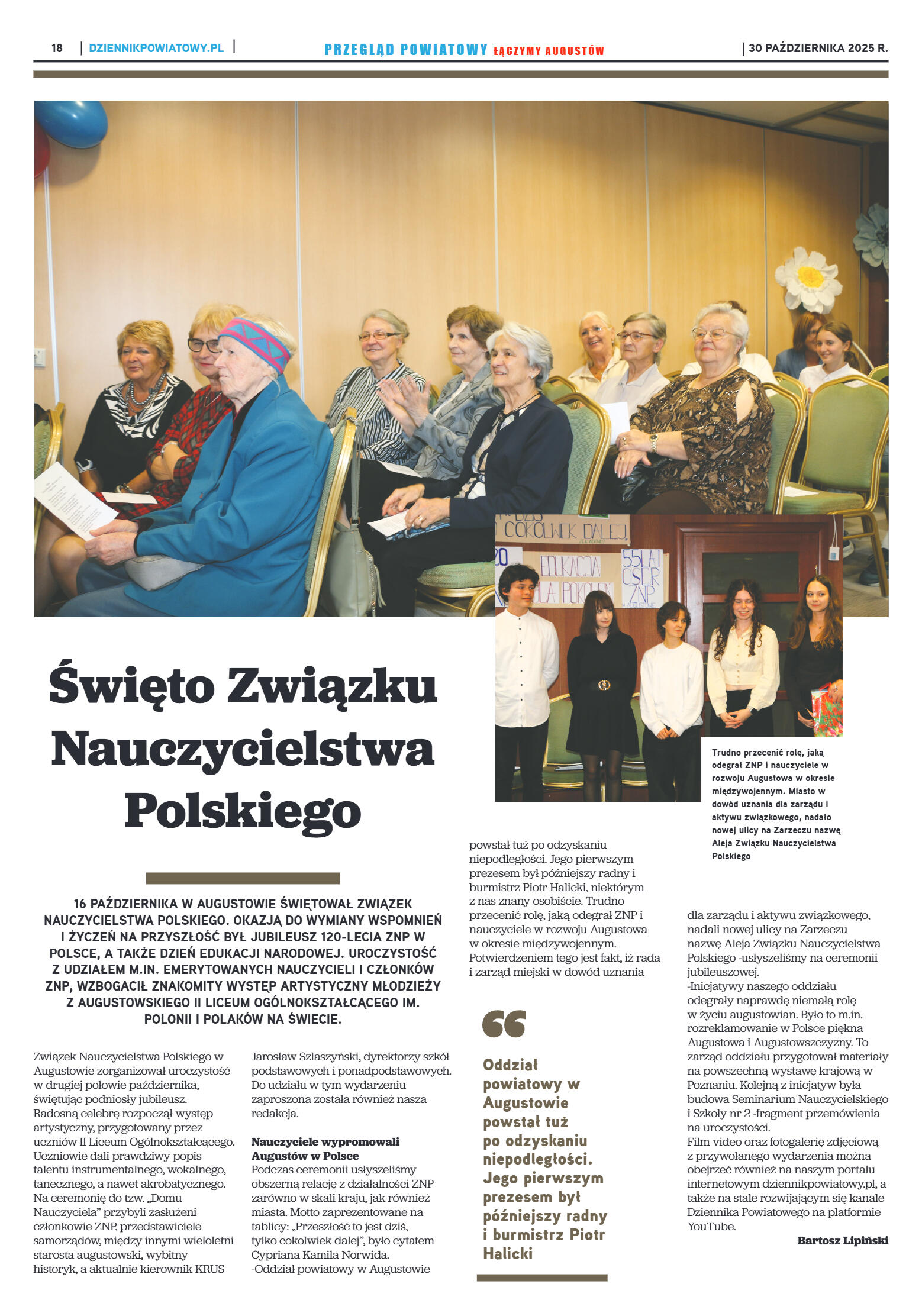 Miesięcznik Przegląd Powiatowy nr 10 z dnia 30 paź - strona 18