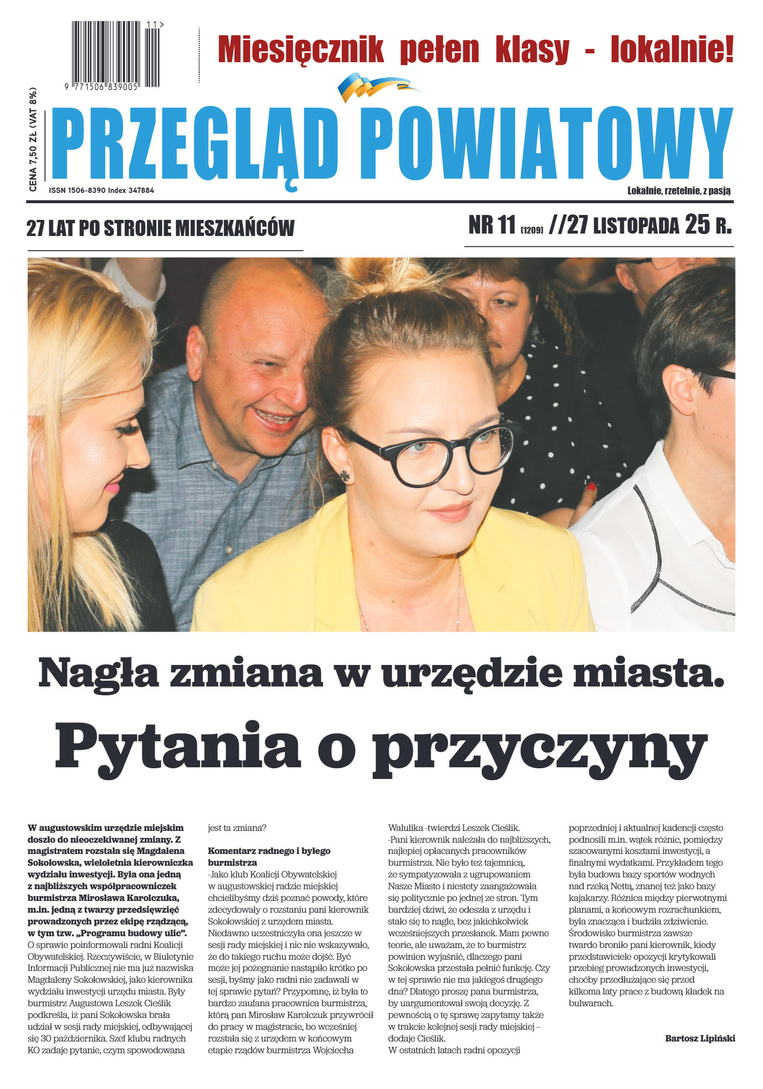 Miesięcznik Przegląd Powiatowy nr 11 z dnia 27 lis - strona 1