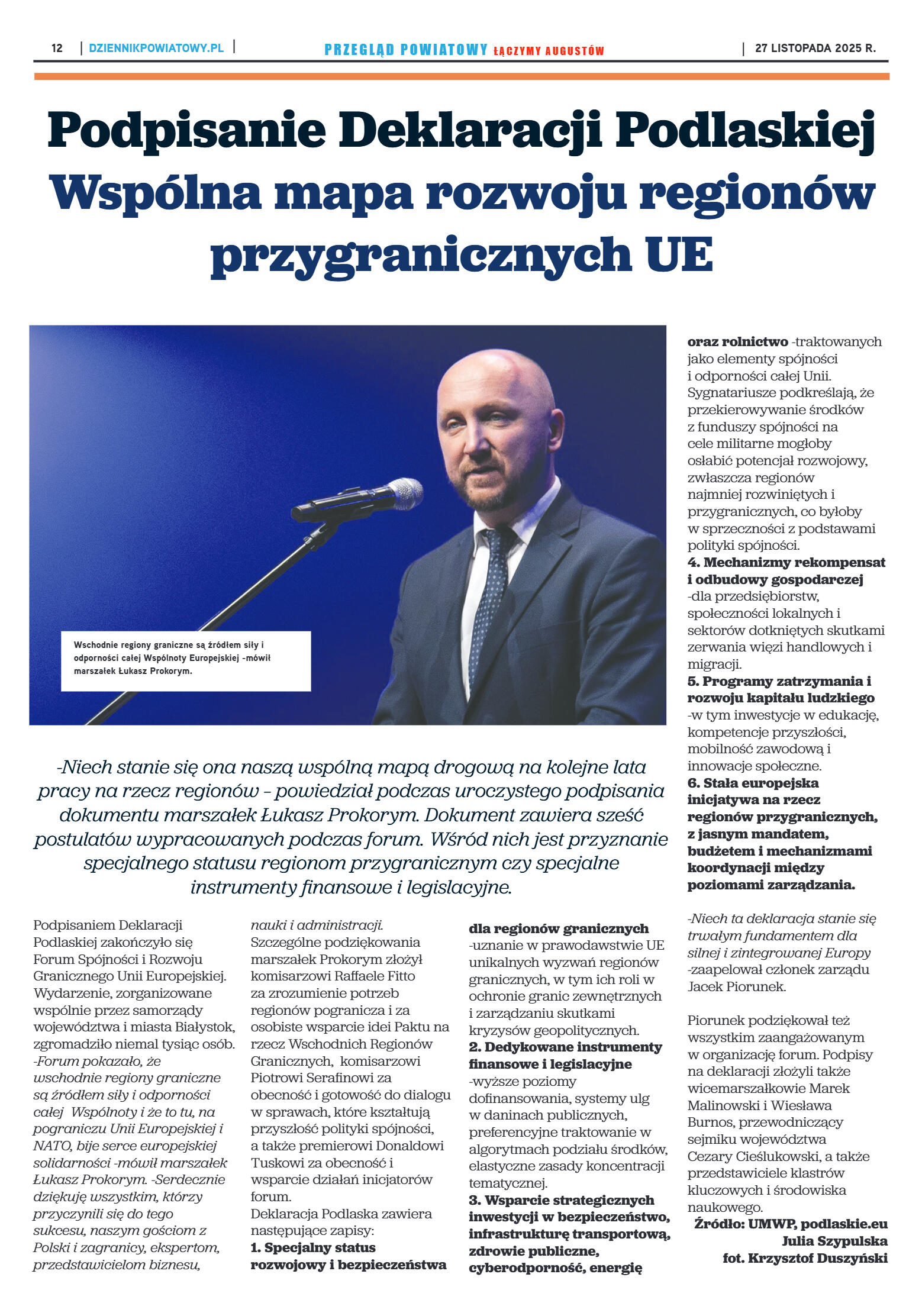 Miesięcznik Przegląd Powiatowy nr 11 z dnia 27 lis - strona 12