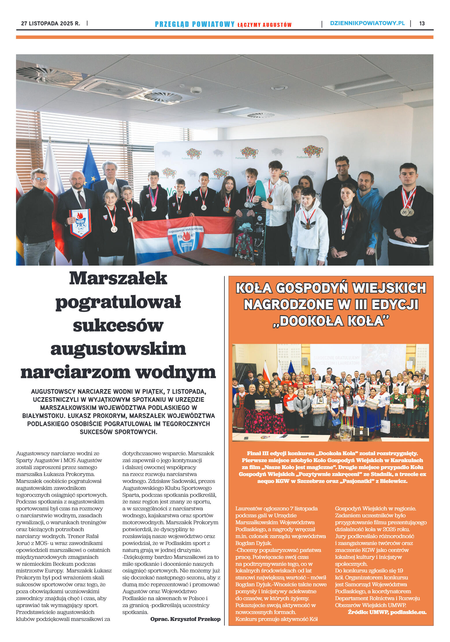 Miesięcznik Przegląd Powiatowy nr 11 z dnia 27 lis - strona 13