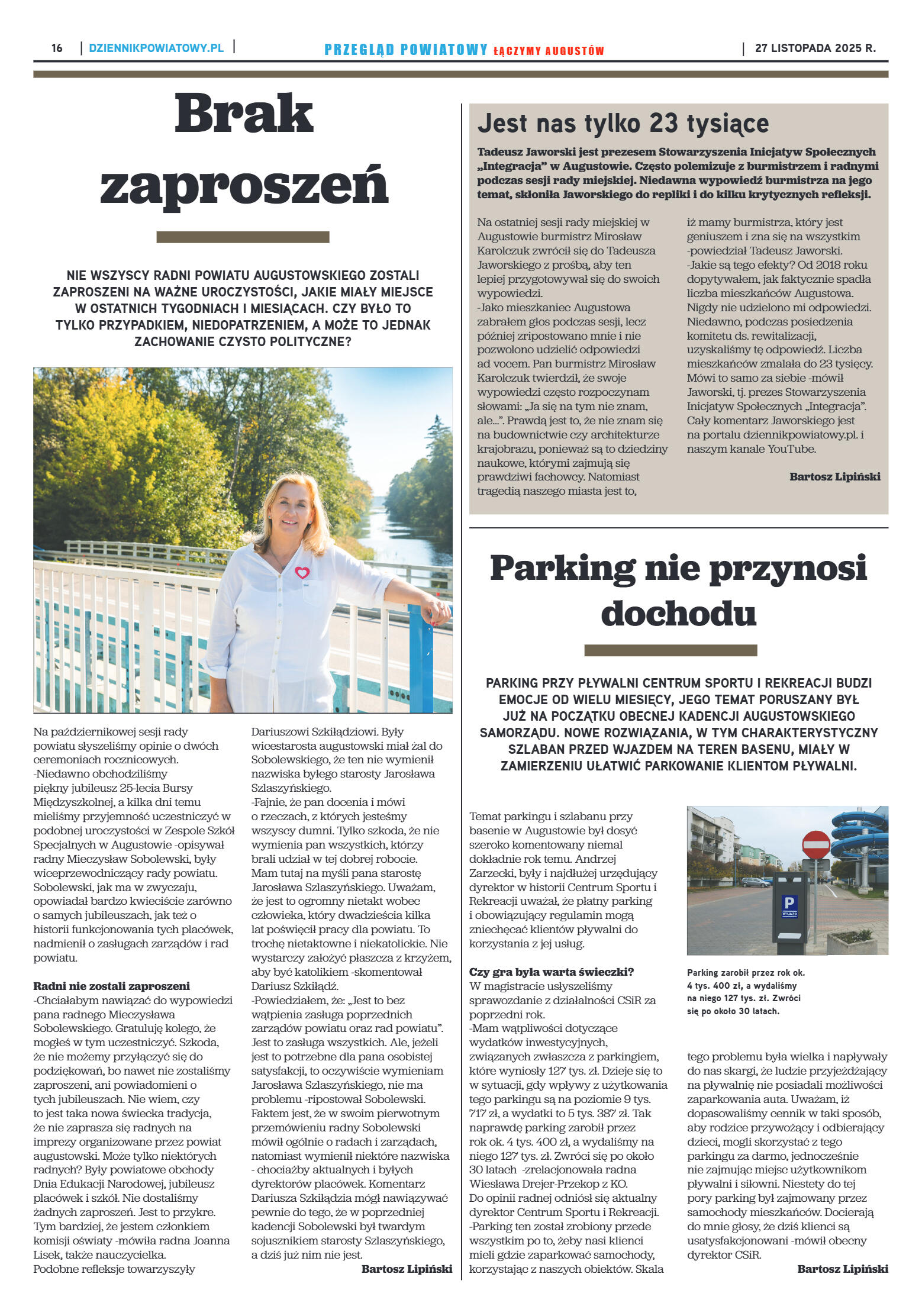 Miesięcznik Przegląd Powiatowy nr 11 z dnia 27 lis - strona 16