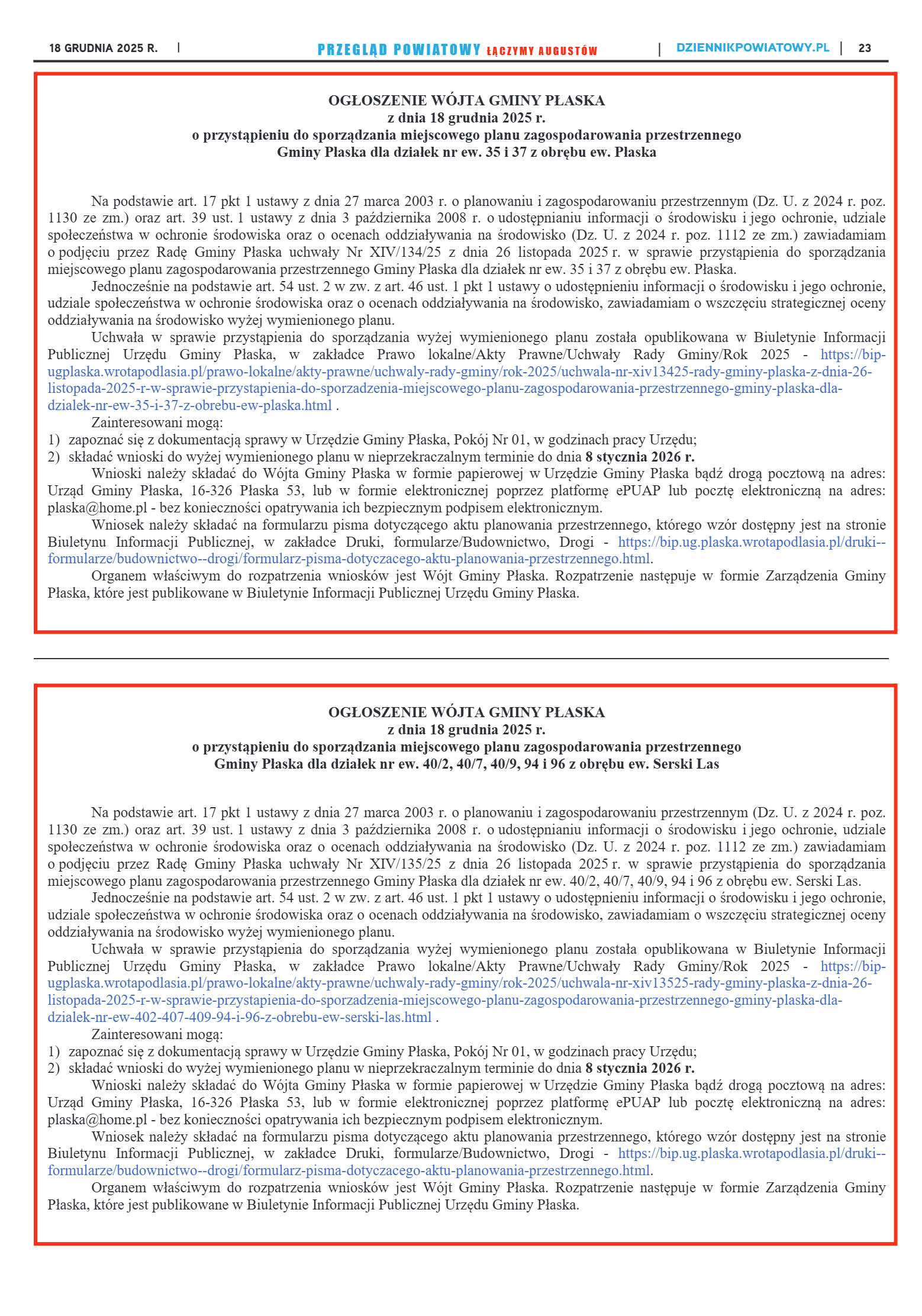 Miesięcznik Przegląd Powiatowy nr 12 z dnia 18 gru - strona 23