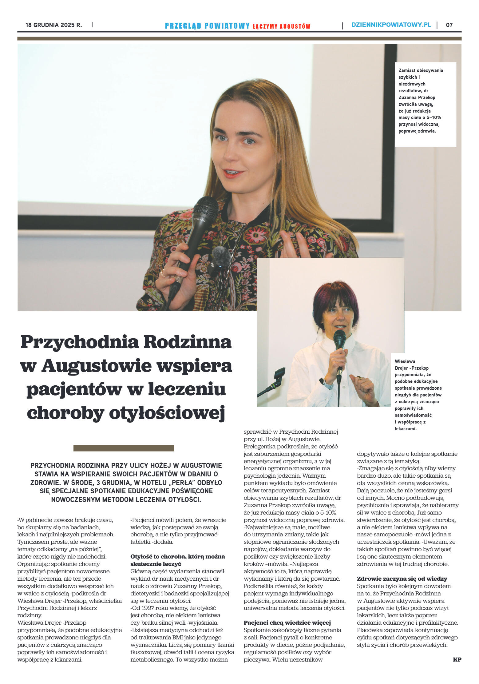 Miesięcznik Przegląd Powiatowy nr 12 z dnia 18 gru - strona 7