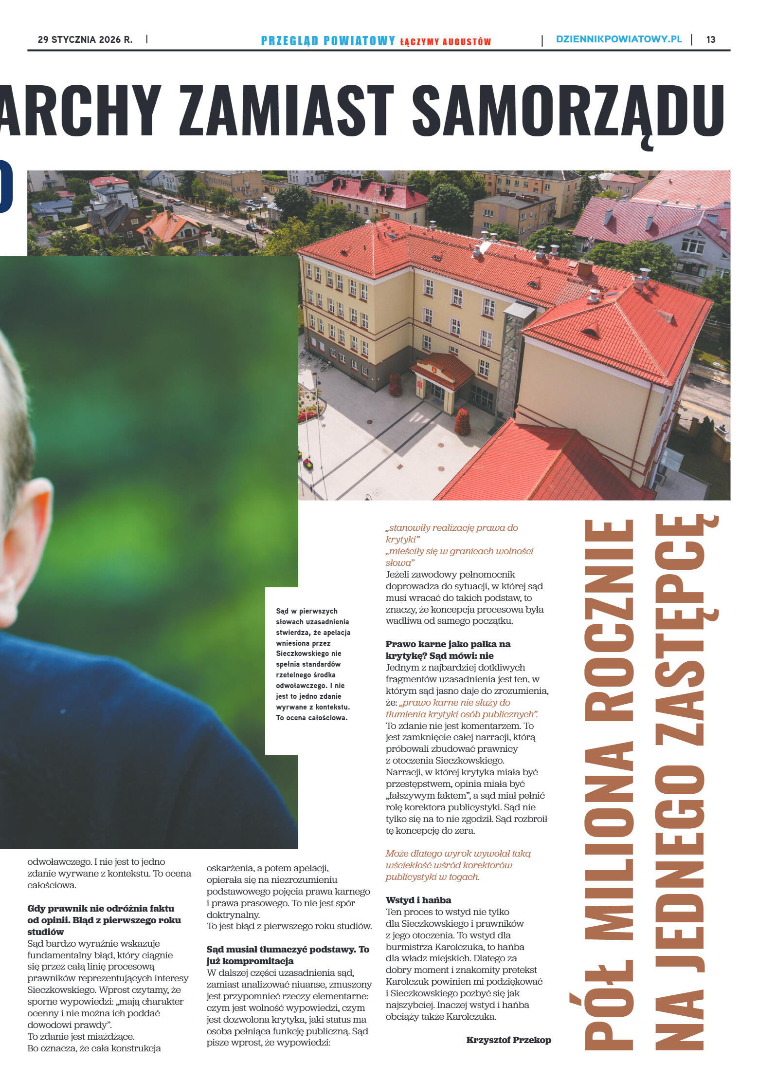 Miesięcznik Przegląd Powiatowy nr 1 z dnia 29 styc - strona 13