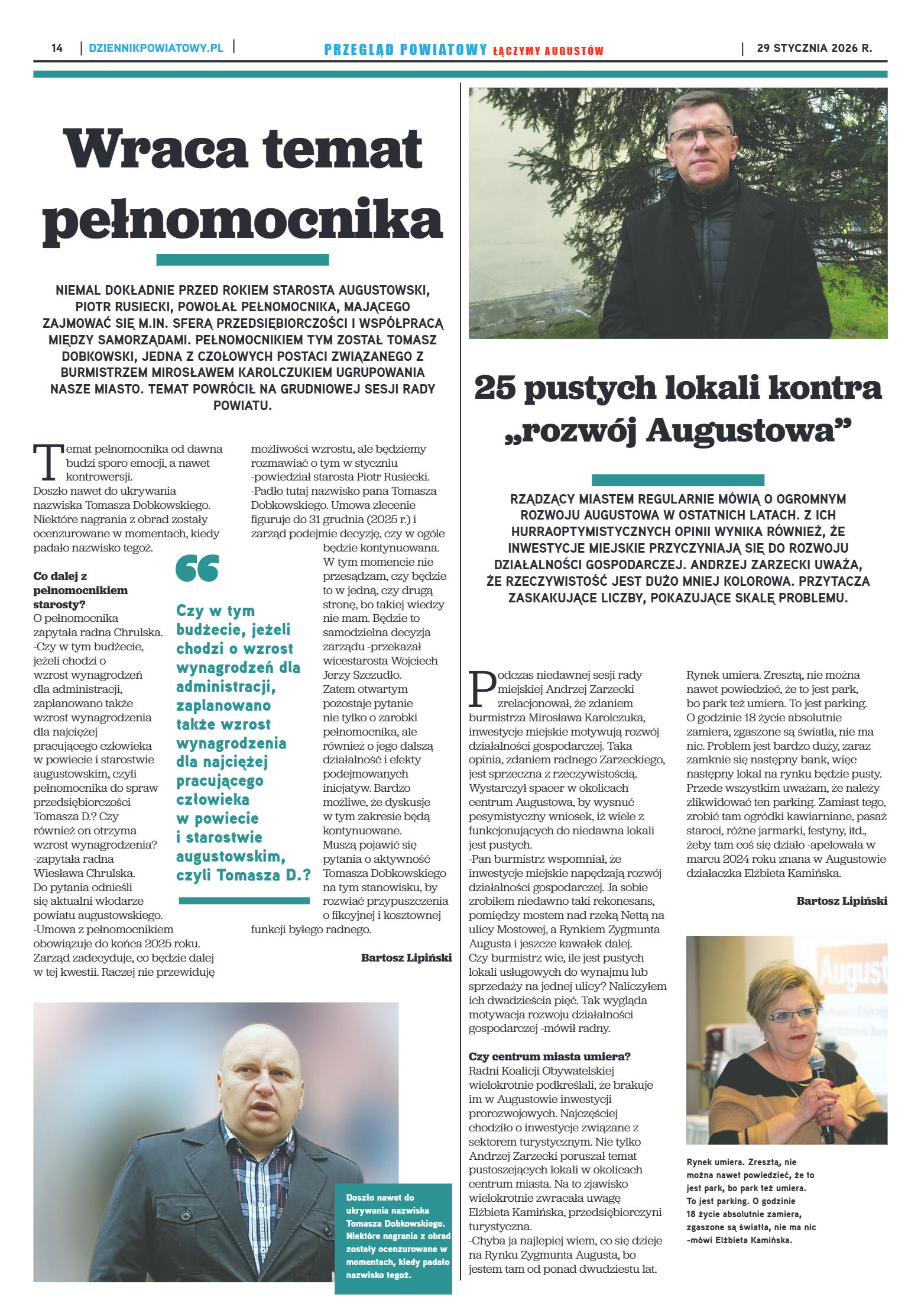 Miesięcznik Przegląd Powiatowy nr 1 z dnia 29 styc - strona 14