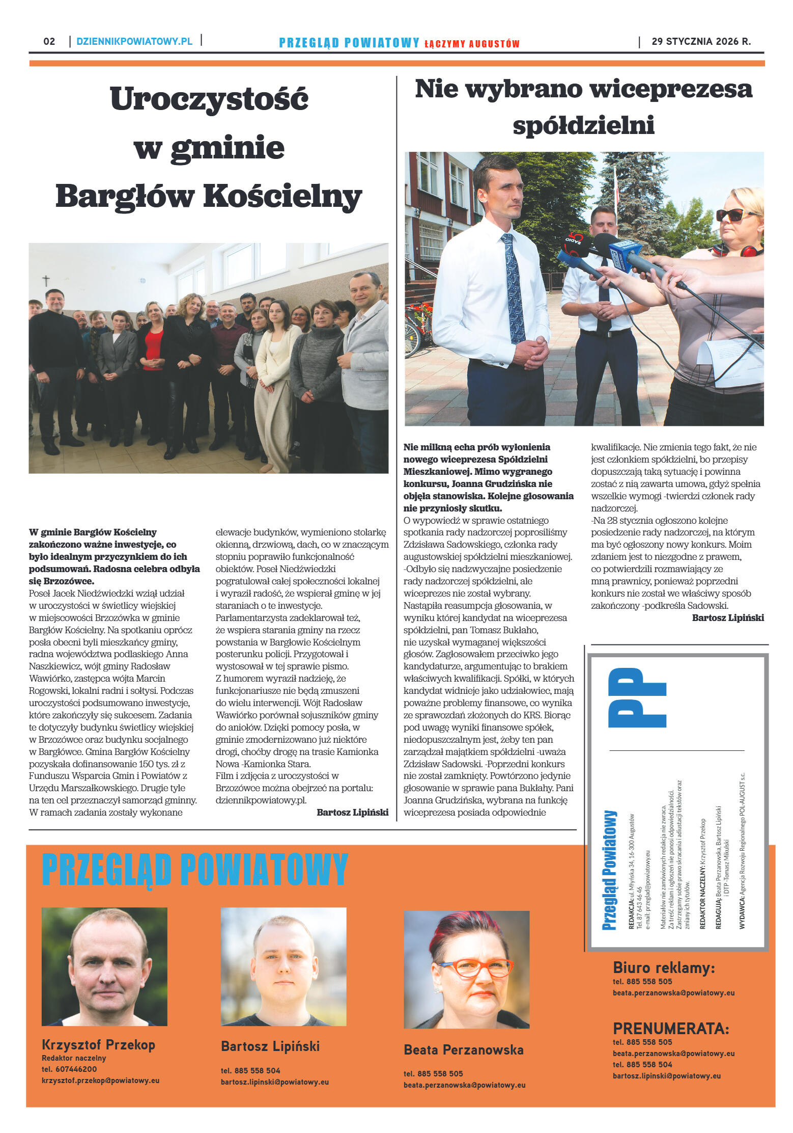 Miesięcznik Przegląd Powiatowy nr 1 z dnia 29 styc - strona 2