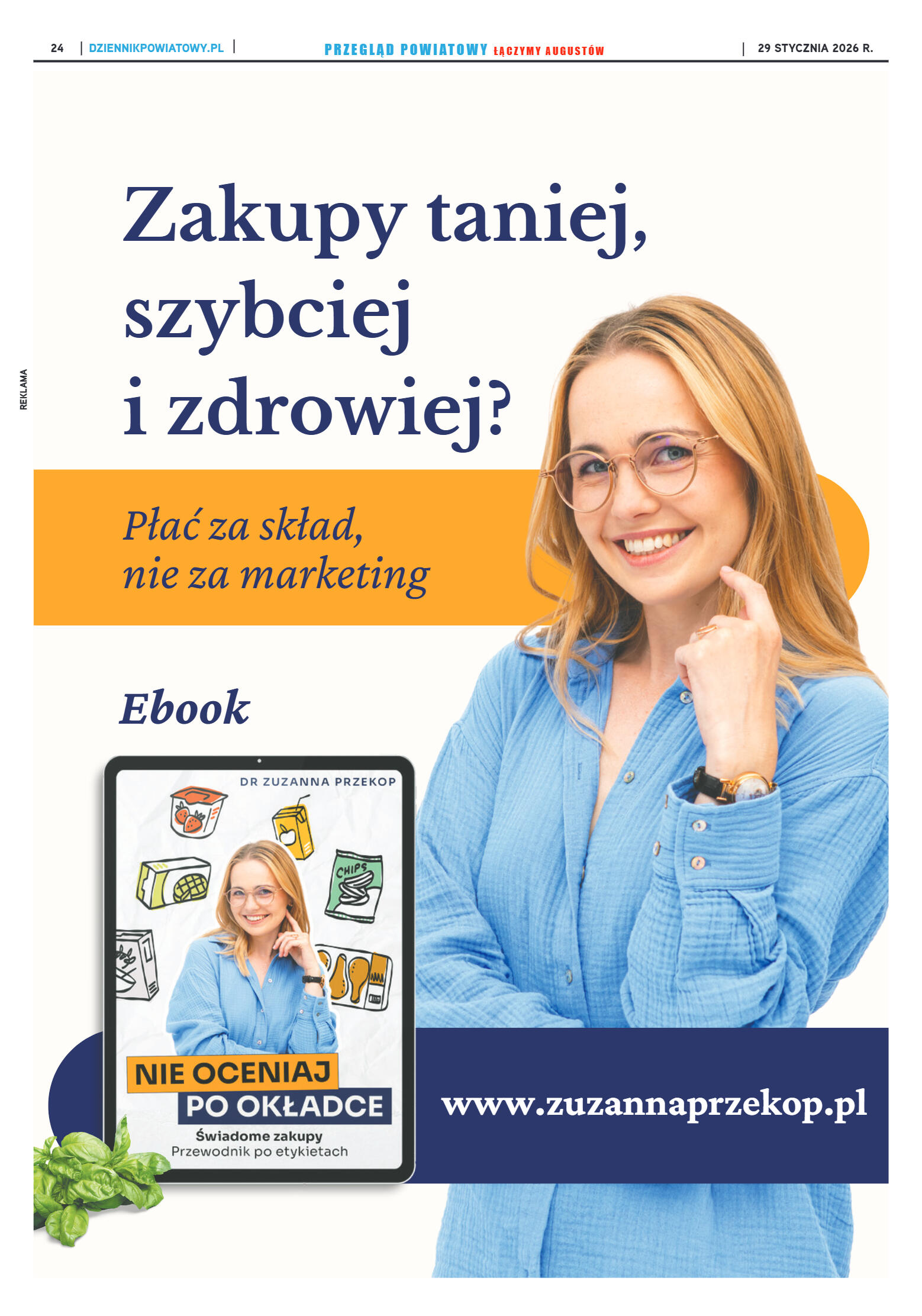 Miesięcznik Przegląd Powiatowy nr 1 z dnia 29 styc - strona 24
