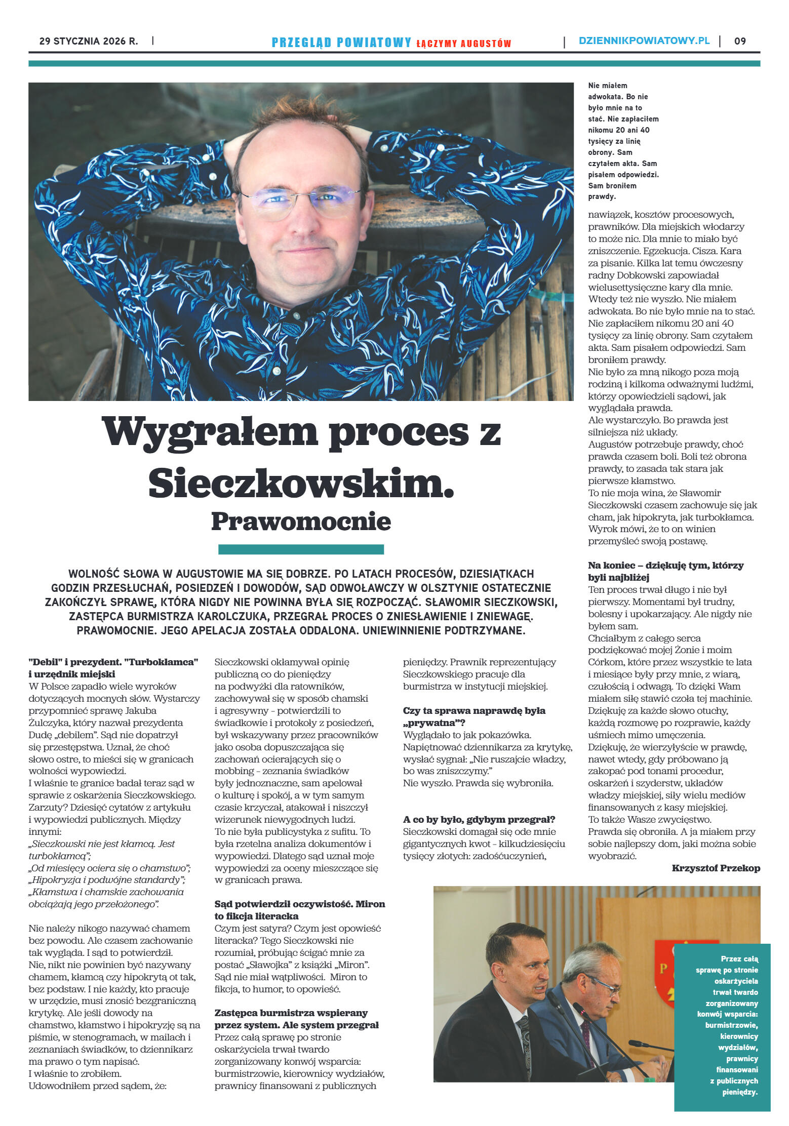 Miesięcznik Przegląd Powiatowy nr 1 z dnia 29 styc - strona 9