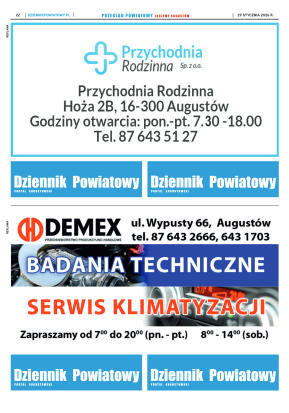 Miesięcznik Przegląd Powiatowy nr 1 z dnia 29 styc - strona 22