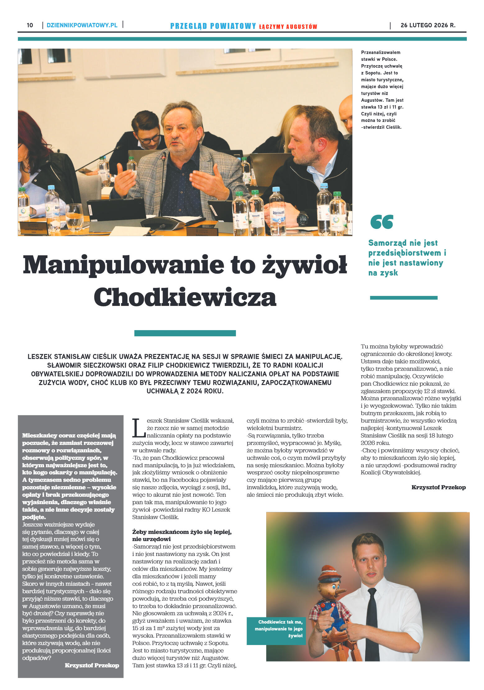 Miesięcznik Przegląd Powiatowy nr 2 z dnia 26 lute - strona 10