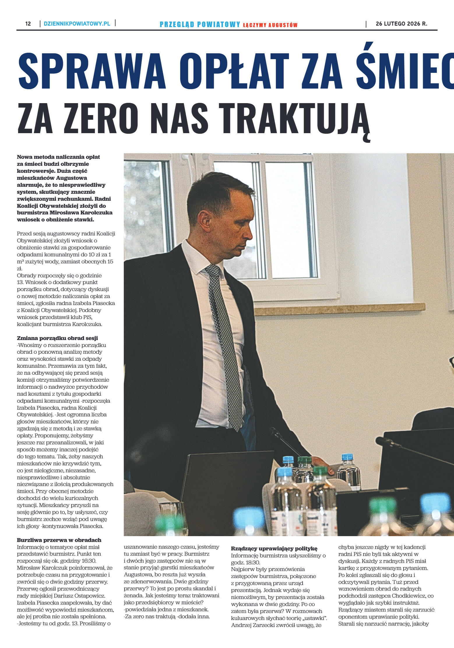 Miesięcznik Przegląd Powiatowy nr 2 z dnia 26 lute - strona 12