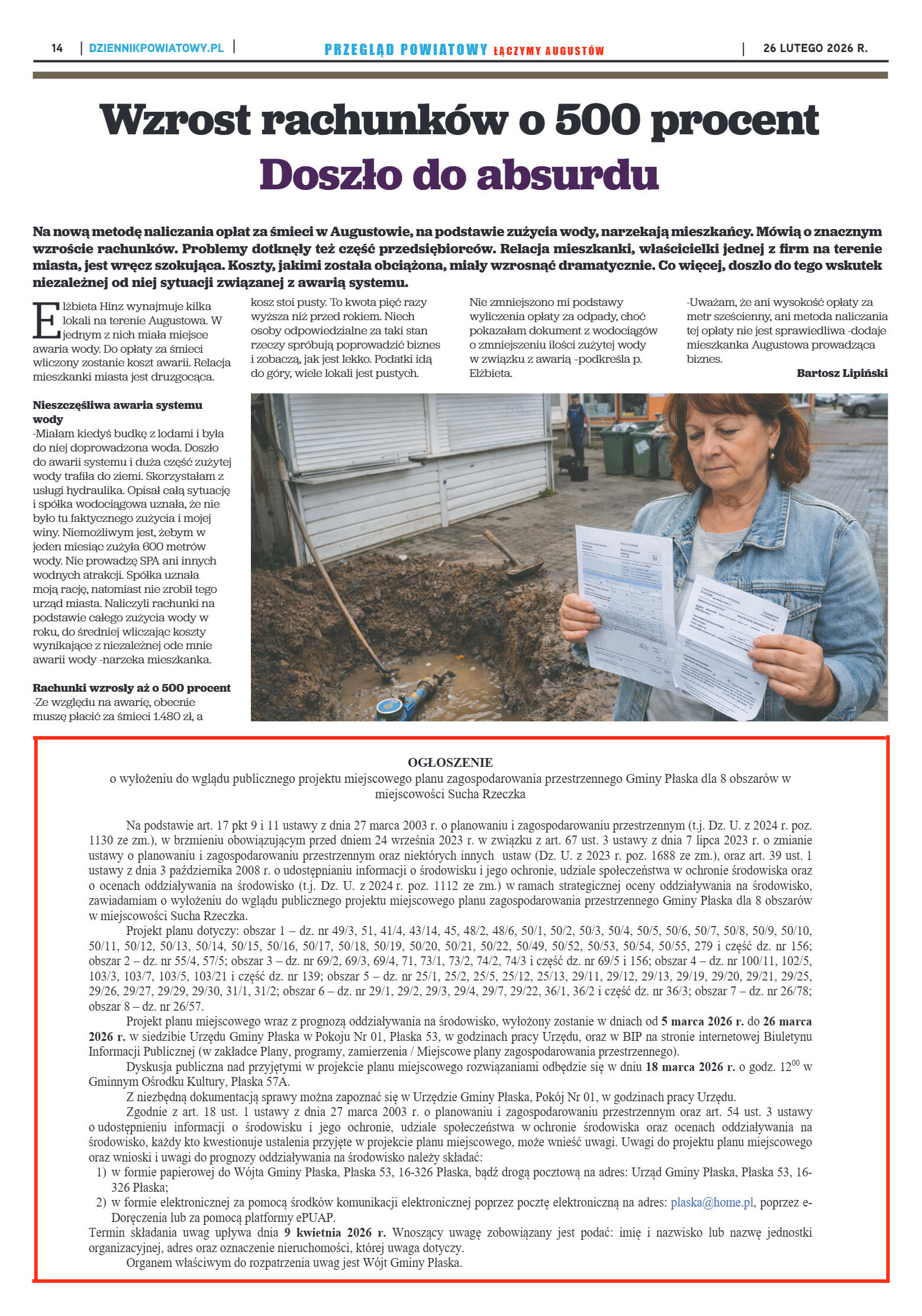 Miesięcznik Przegląd Powiatowy nr 2 z dnia 26 lute - strona 14