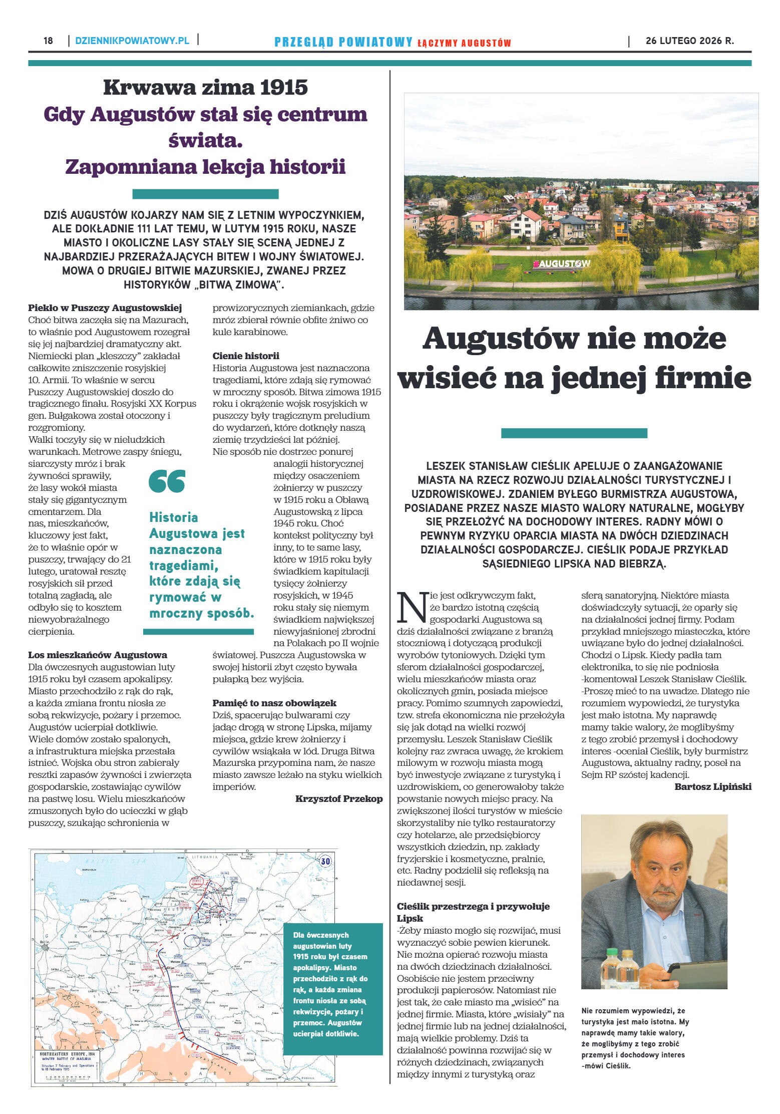 Miesięcznik Przegląd Powiatowy nr 2 z dnia 26 lute - strona 18