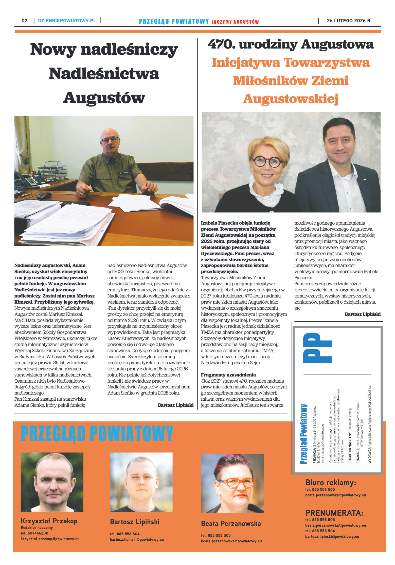 Miesięcznik Przegląd Powiatowy nr 2 z dnia 26 lute - strona 2