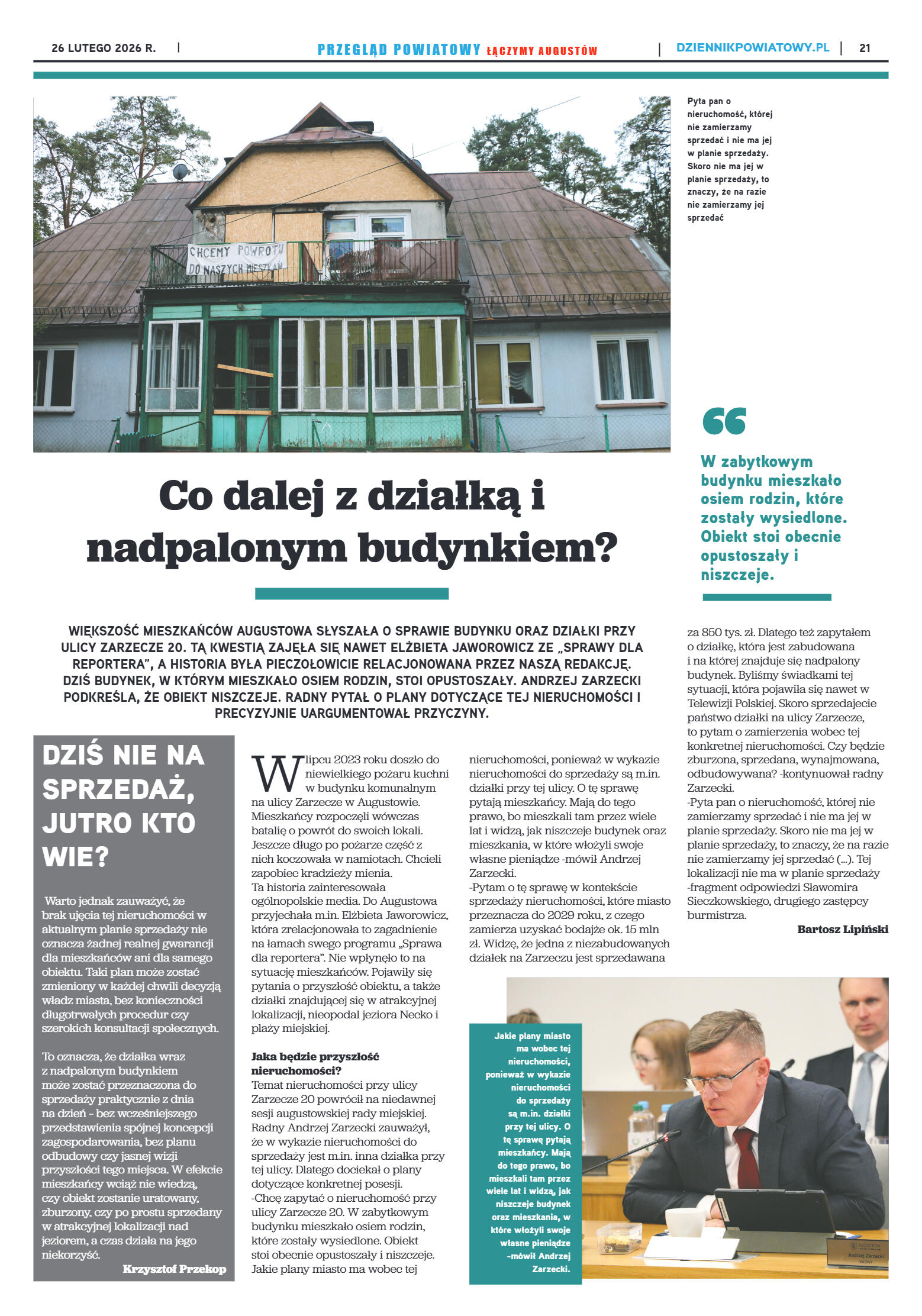 Miesięcznik Przegląd Powiatowy nr 2 z dnia 26 lute - strona 21