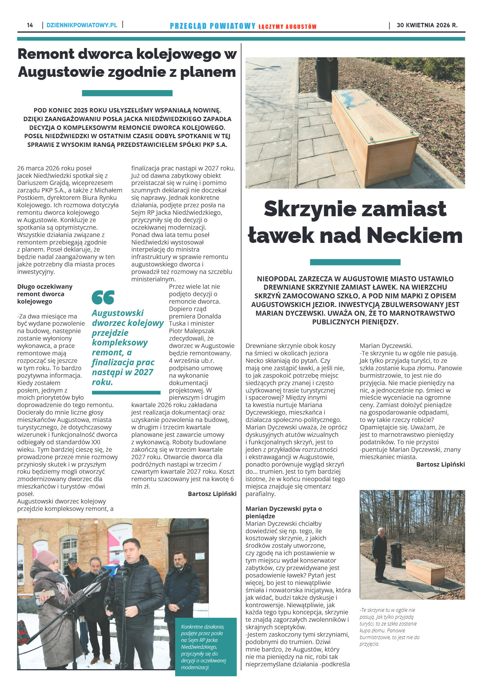 Miesięcznik Przegląd Powiatowy nr 3 z dnia 26 marc - strona 14