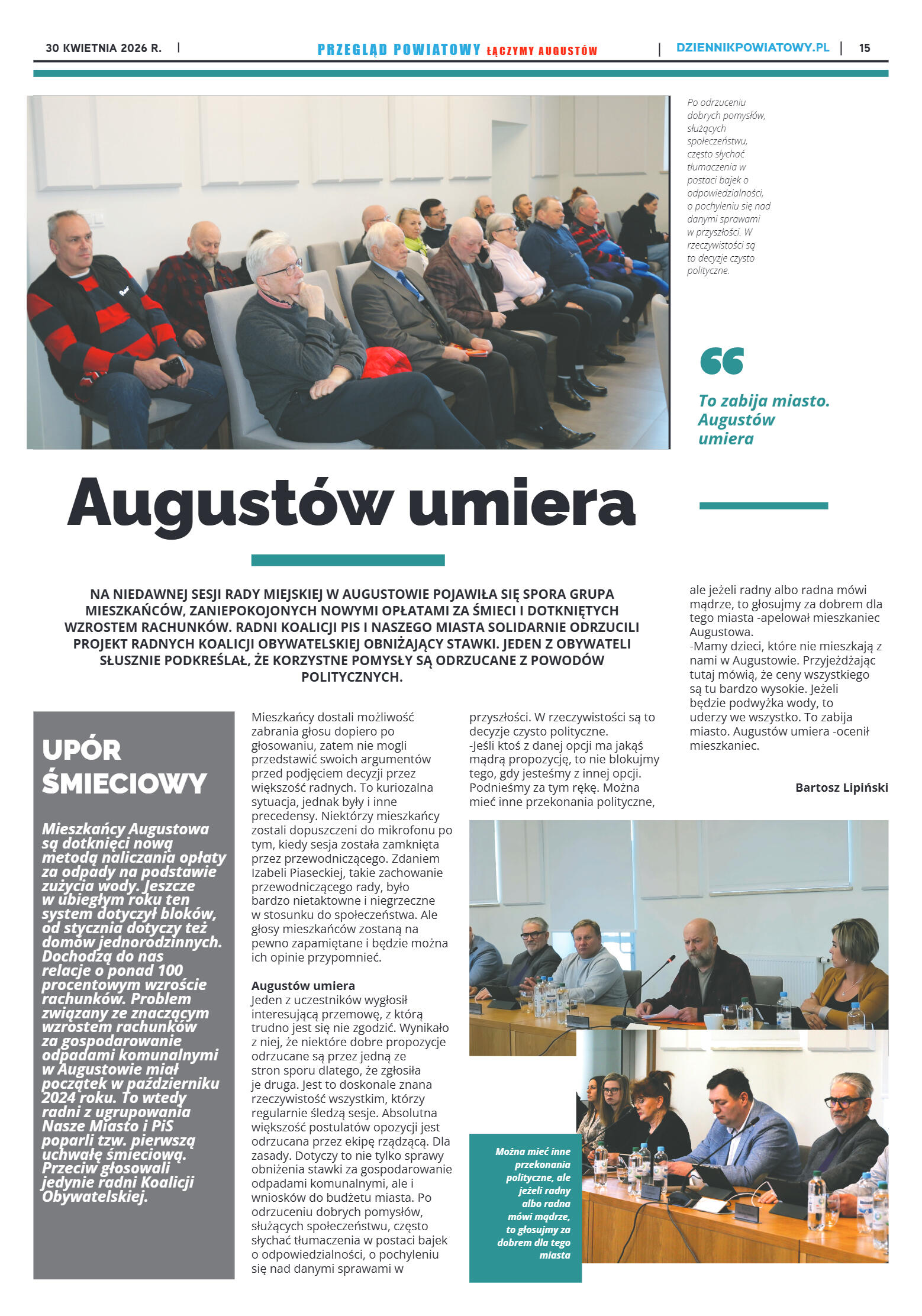 Miesięcznik Przegląd Powiatowy nr 3 z dnia 26 marc - strona 15