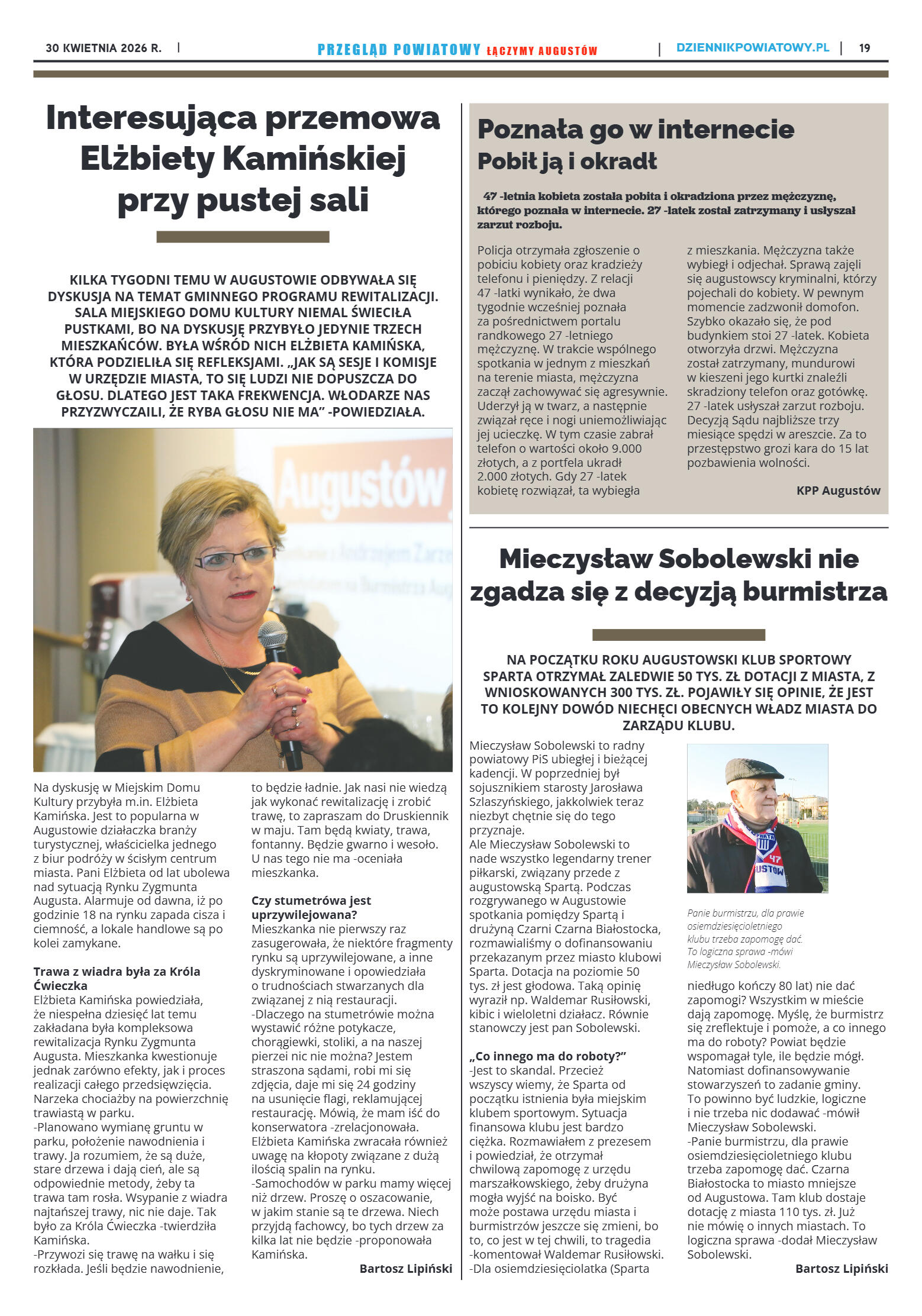 Miesięcznik Przegląd Powiatowy nr 3 z dnia 26 marc - strona 19