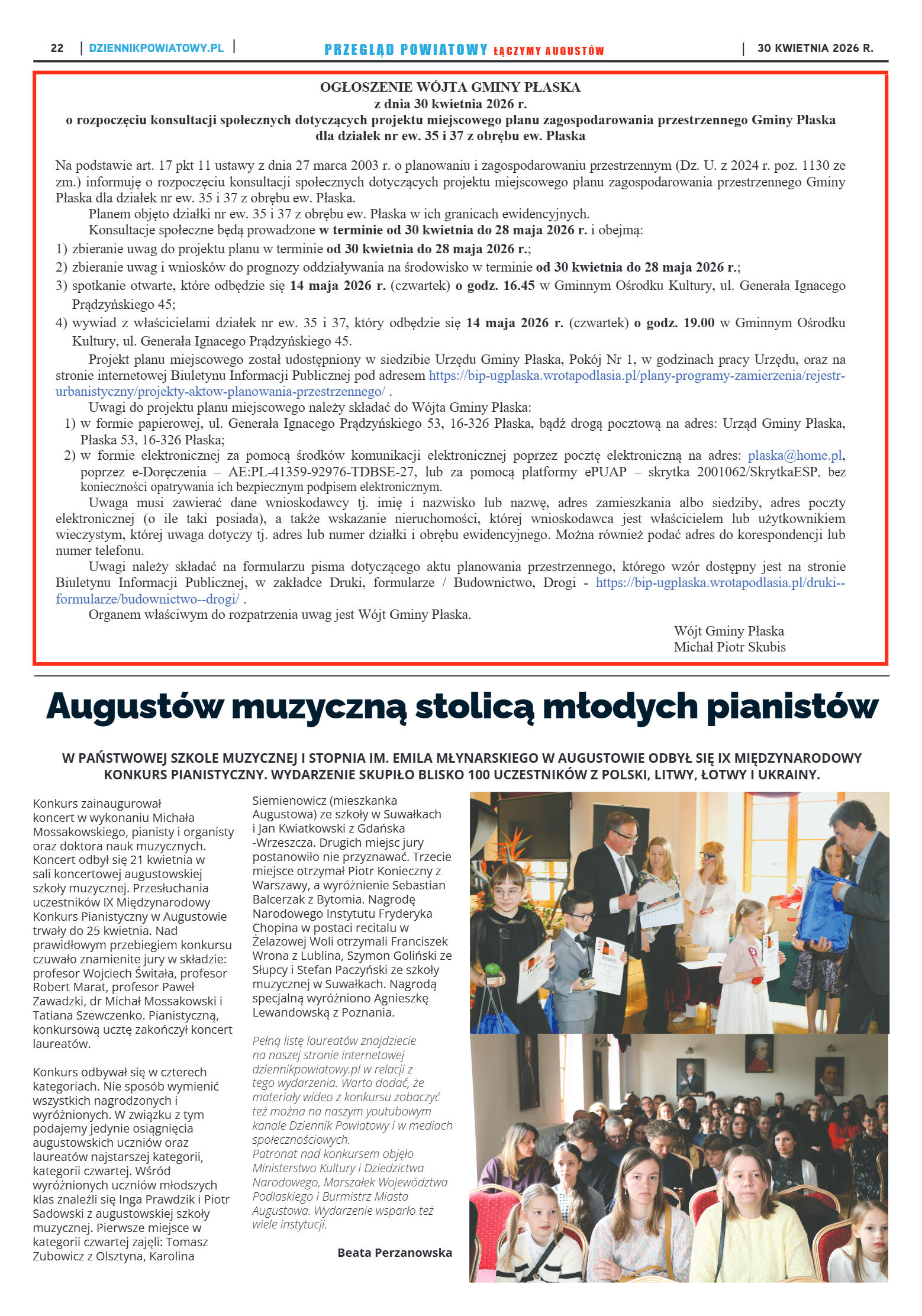 Miesięcznik Przegląd Powiatowy nr 3 z dnia 26 marc - strona 22