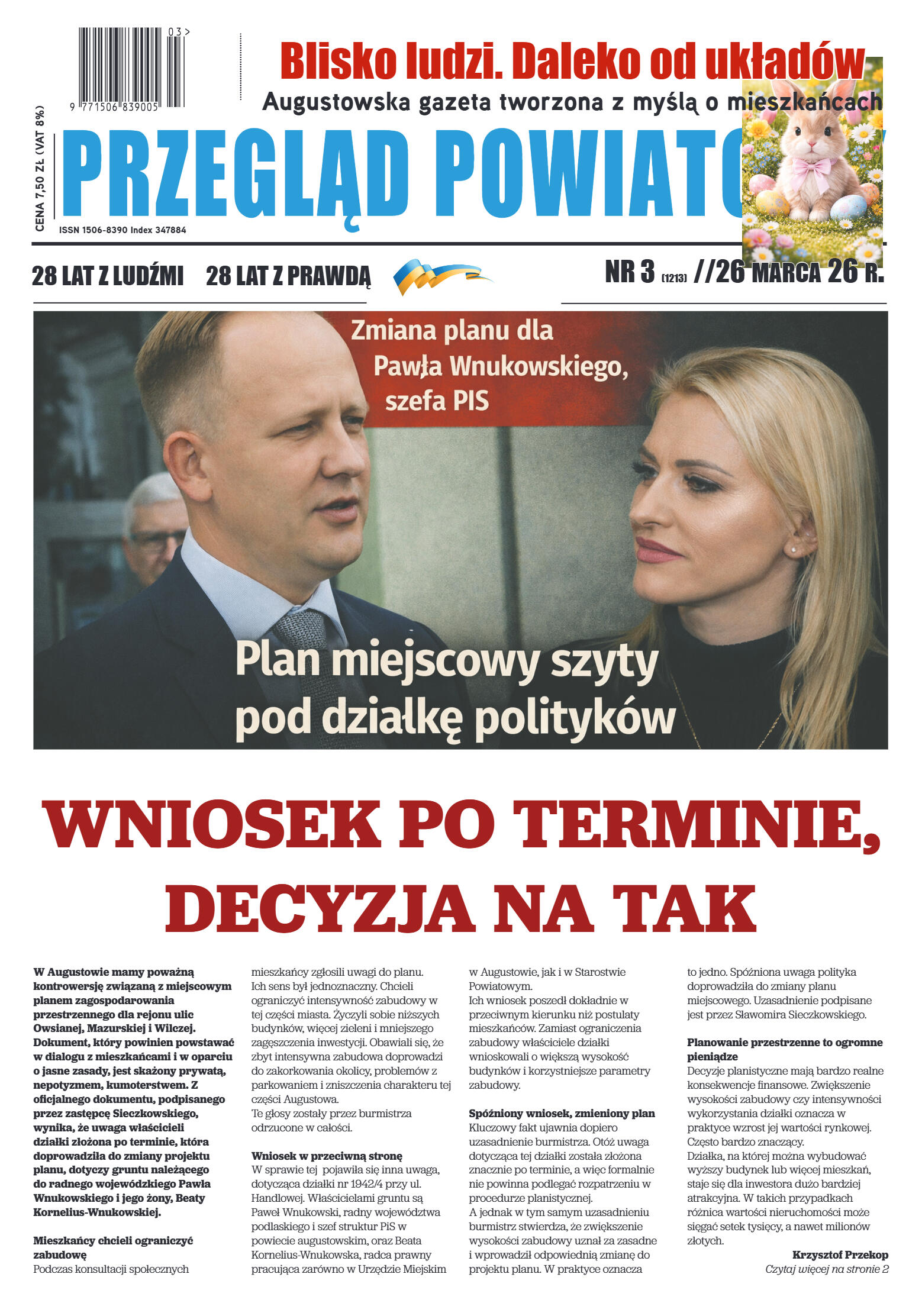 Miesięcznik Przegląd Powiatowy nr 3 z dnia 26 marc - strona 1