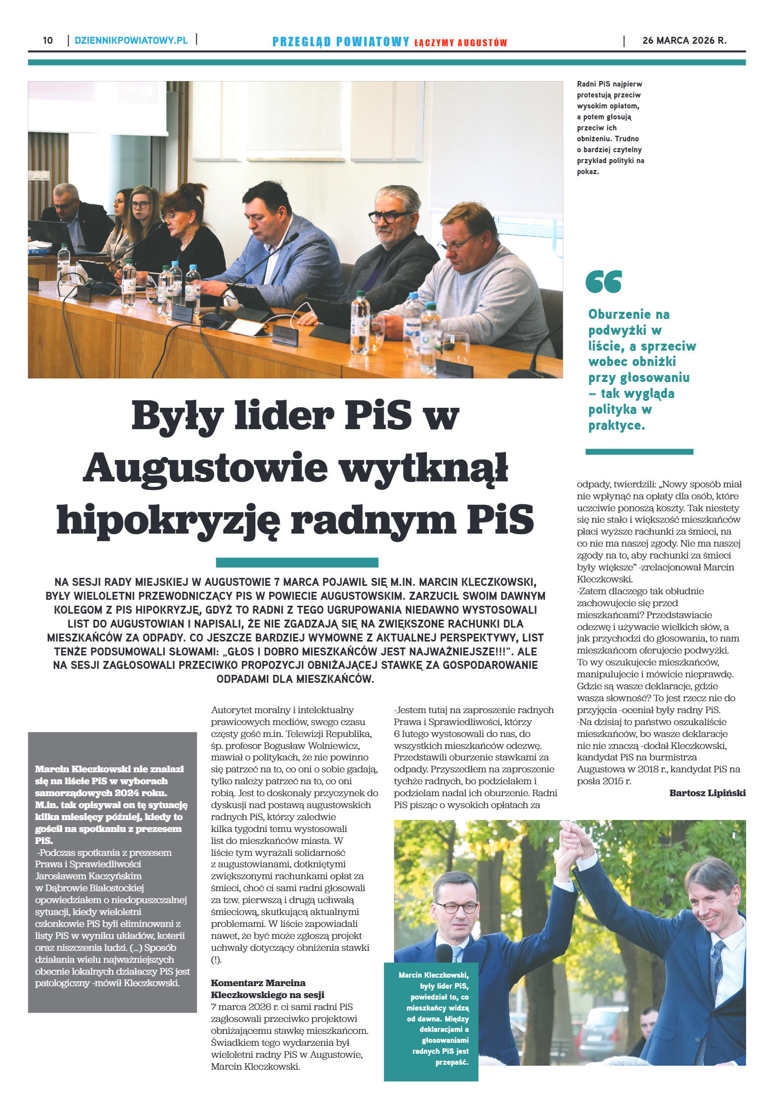 Miesięcznik Przegląd Powiatowy nr 3 z dnia 26 marc - strona 10