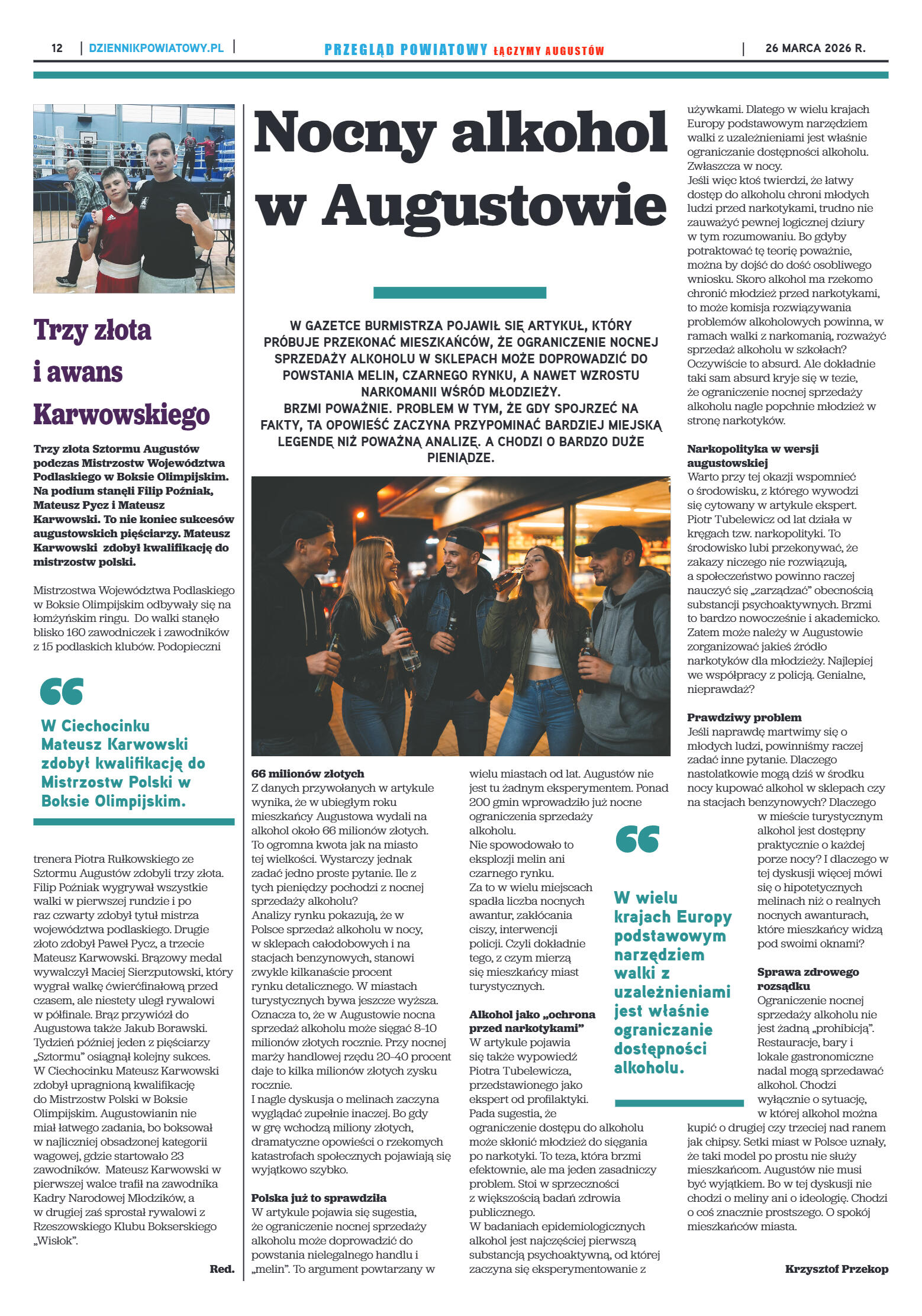 Miesięcznik Przegląd Powiatowy nr 3 z dnia 26 marc - strona 12