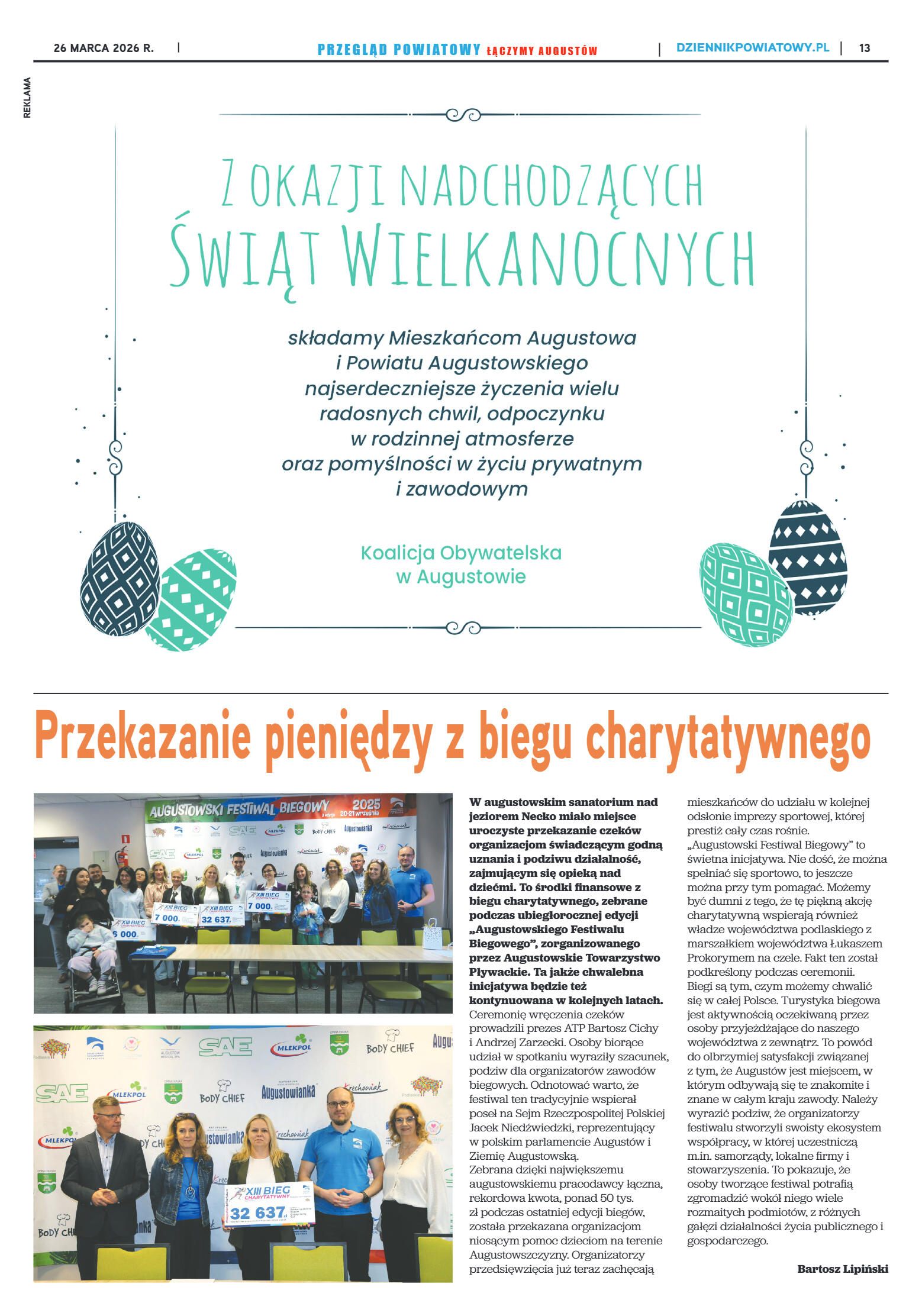 Miesięcznik Przegląd Powiatowy nr 3 z dnia 26 marc - strona 13